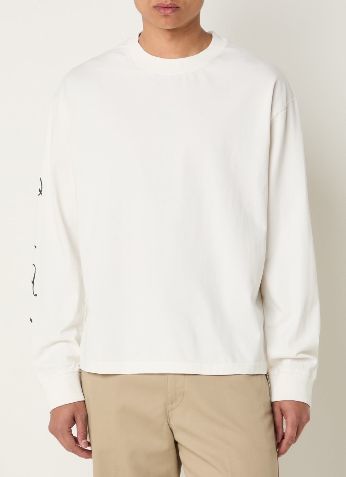 Bram's Fruit Longsleeve met print - detail 2 wit