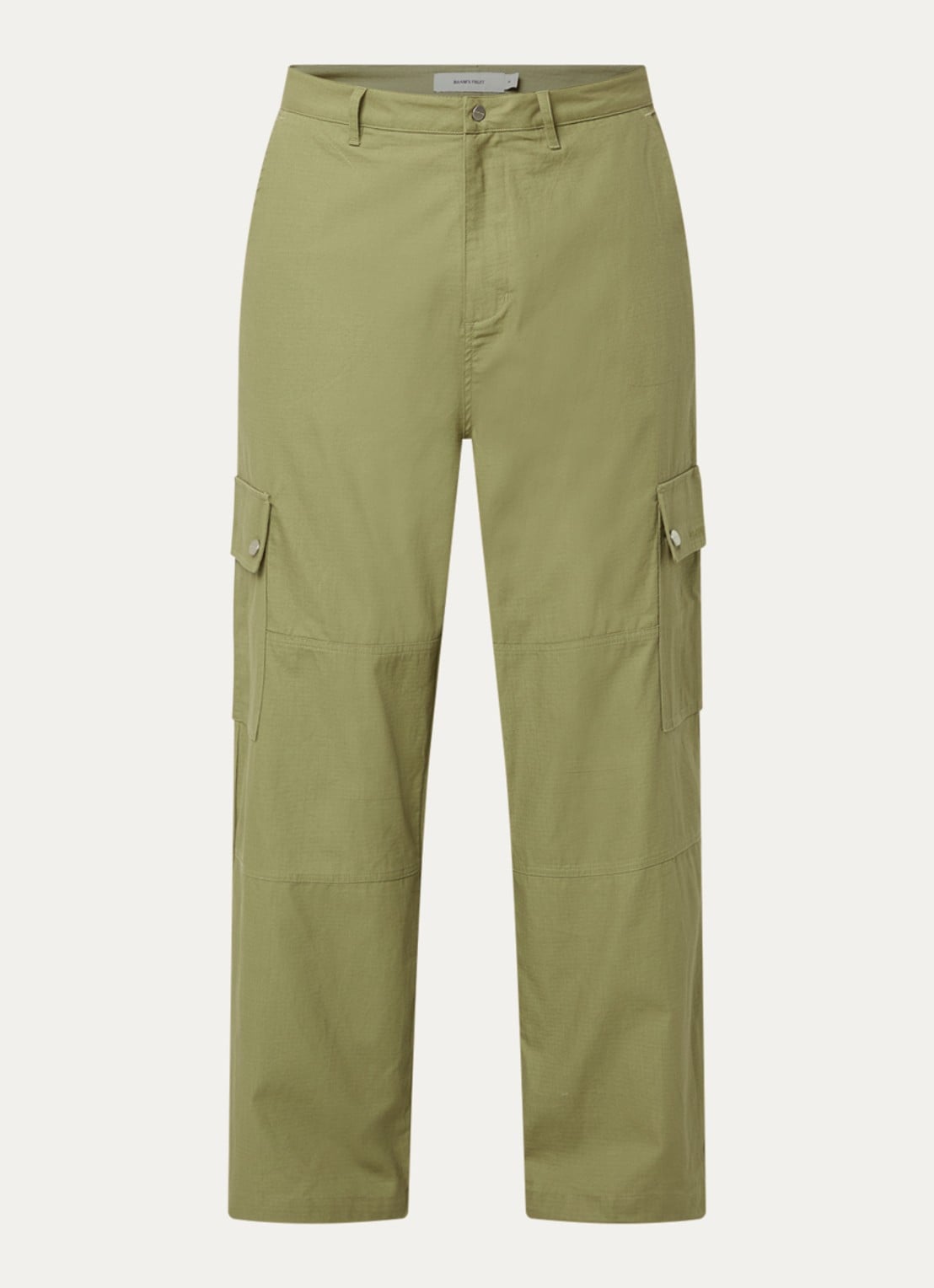 Bram's Fruit Ripstop wide fit broek met steekzakken - voorkant 4 mosgroen