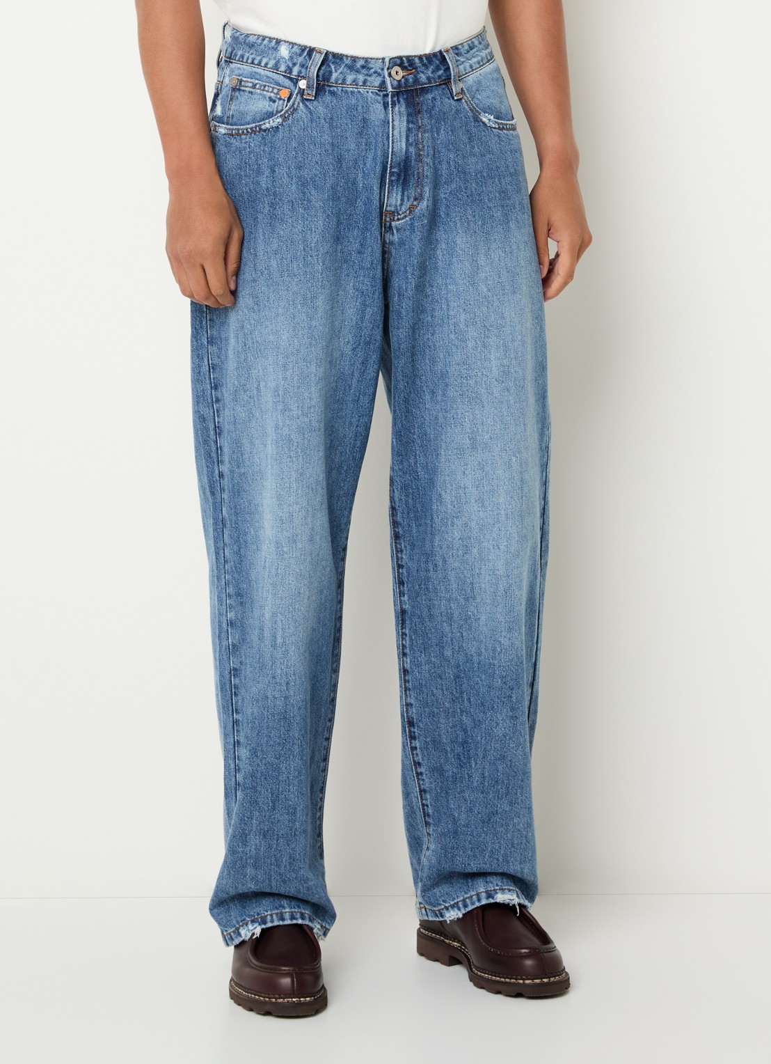 Bram's Fruit Wide fit jeans met medium wassing - detail 4 indigo
