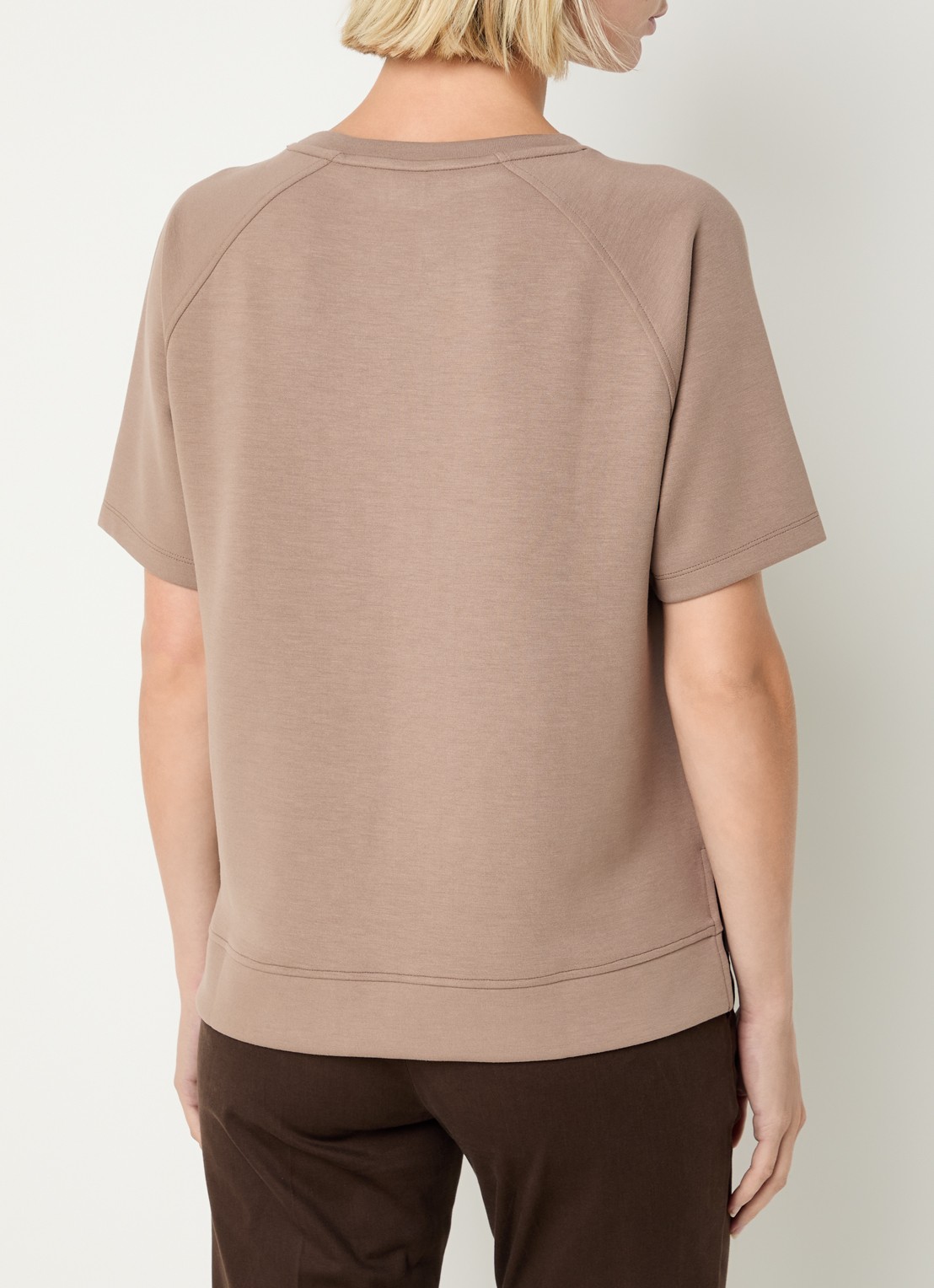 BRAX Bailee T-shirt met ronde hals - achterkant bruin