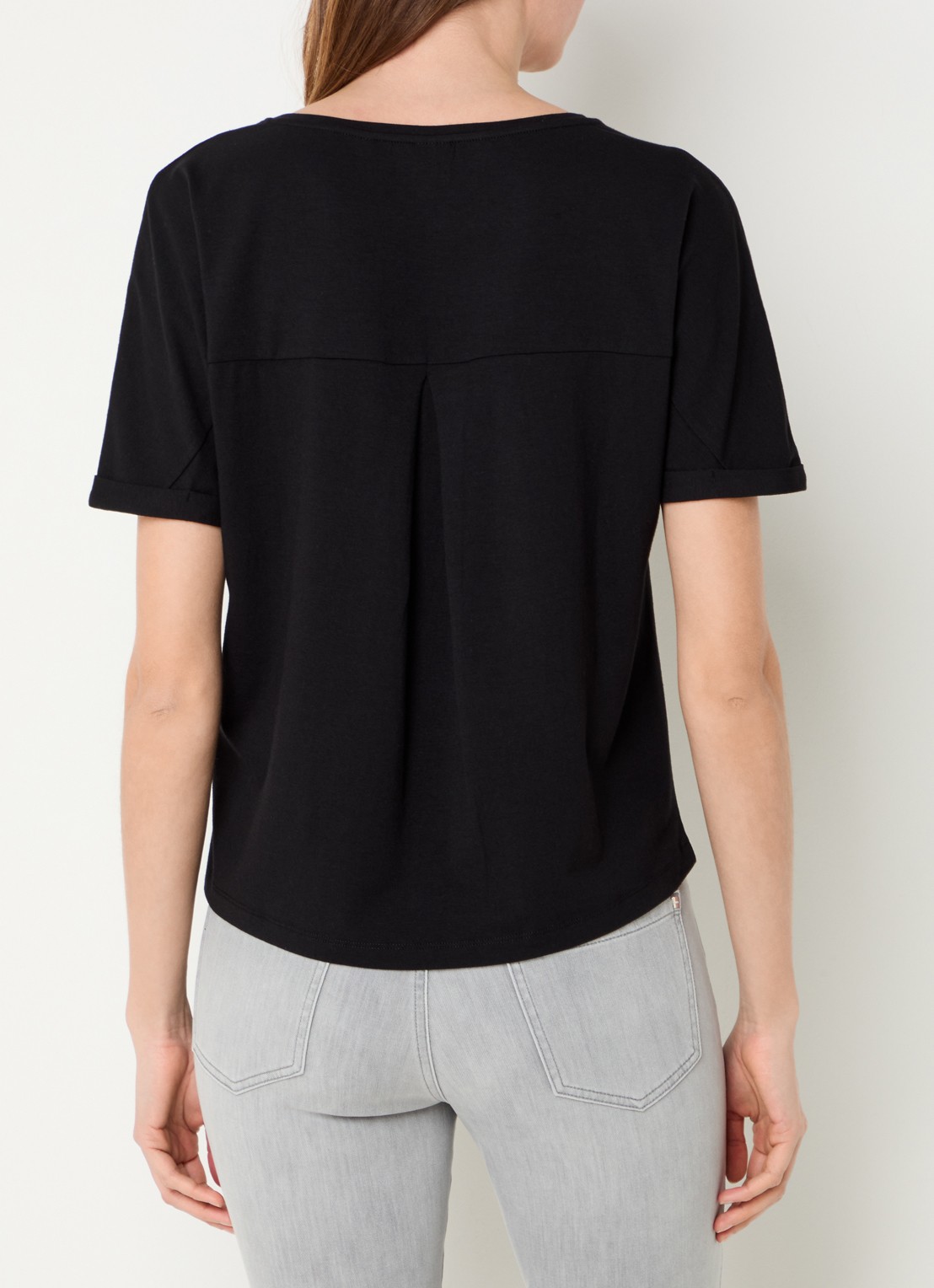 BRAX Caelen T-shirt met stretch - achterkant 4 zwart