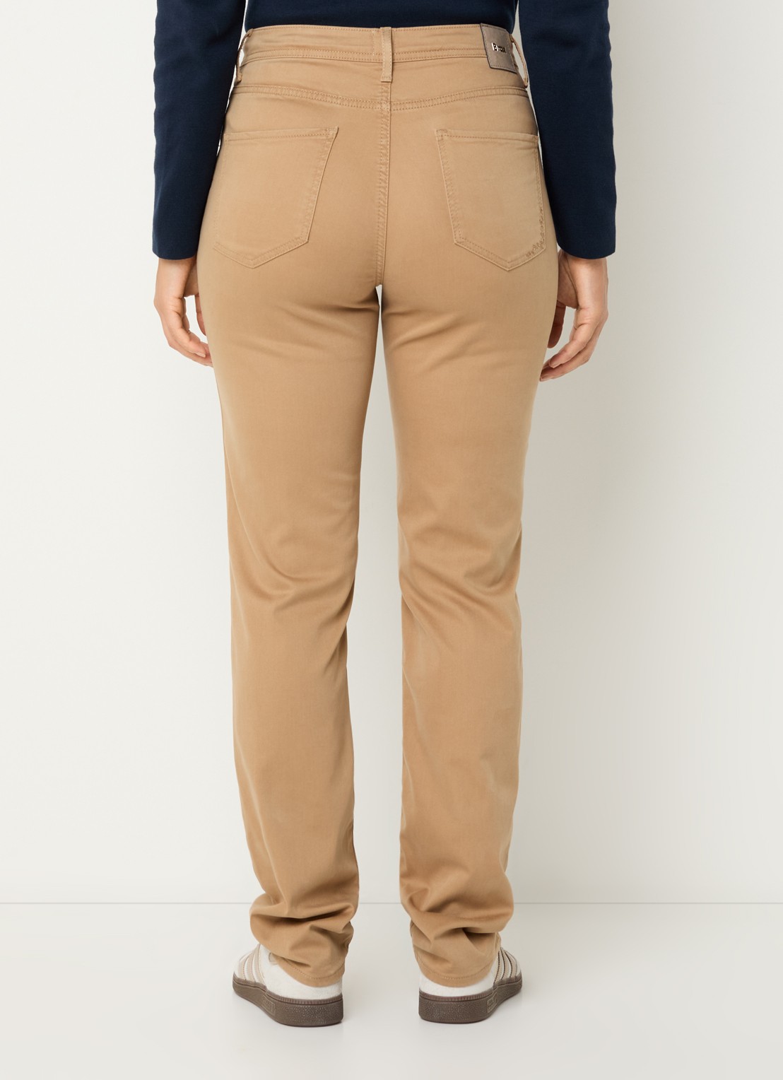 BRAX Carola high waist slim fit pantalon  - achterkant camel