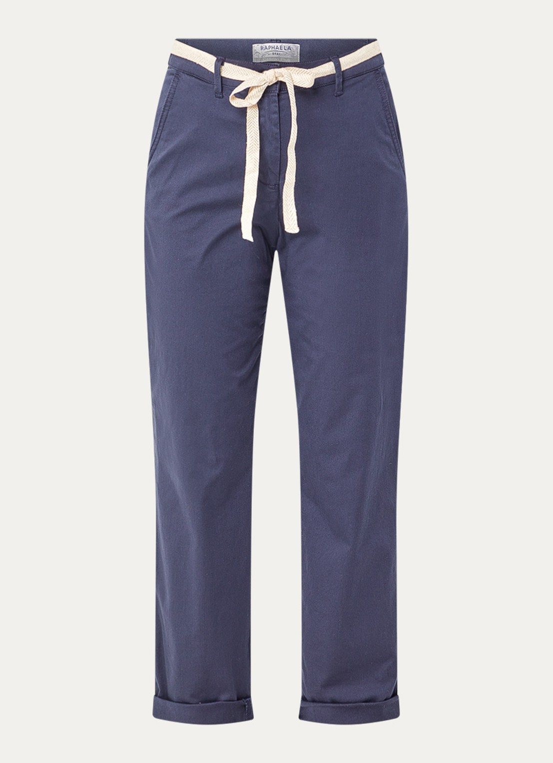 BRAX Carrie high waist straight fit broek met steekzakken - voorkant 3 donkerblauw