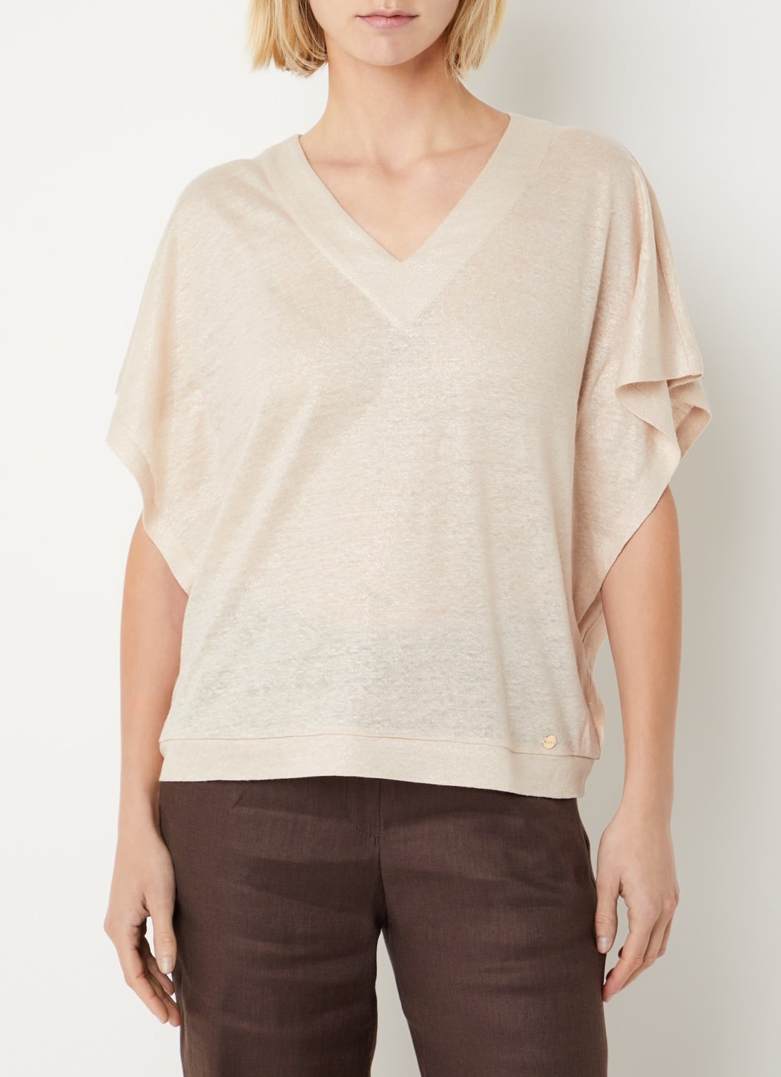 BRAX Cassie T-shirt met lurex - detail 2 creme