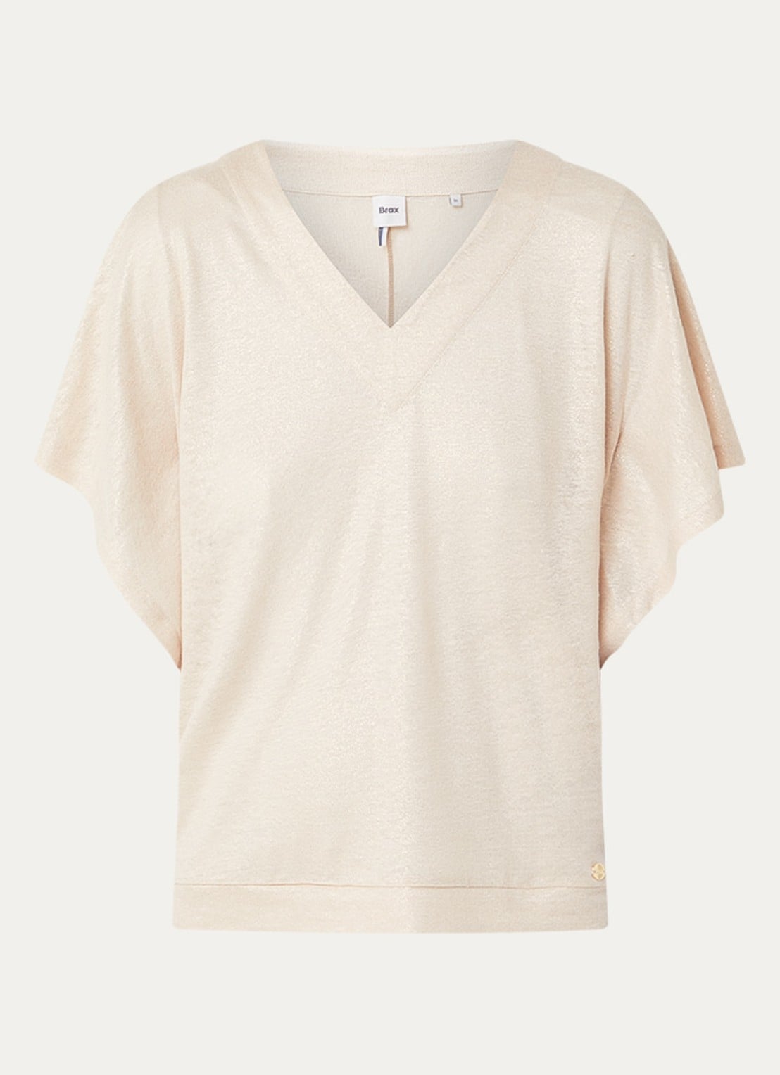 BRAX Cassie T-shirt met lurex - voorkant 3 creme