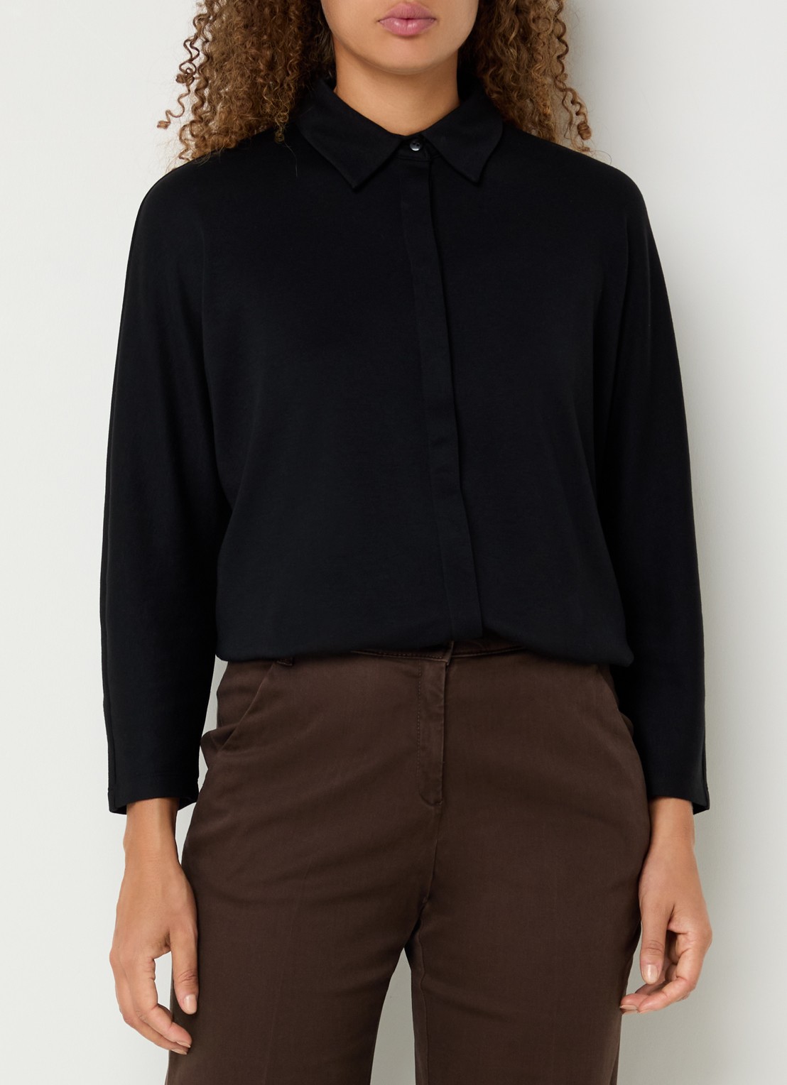 BRAX Celia blouse met stretch - detail 2 zwart