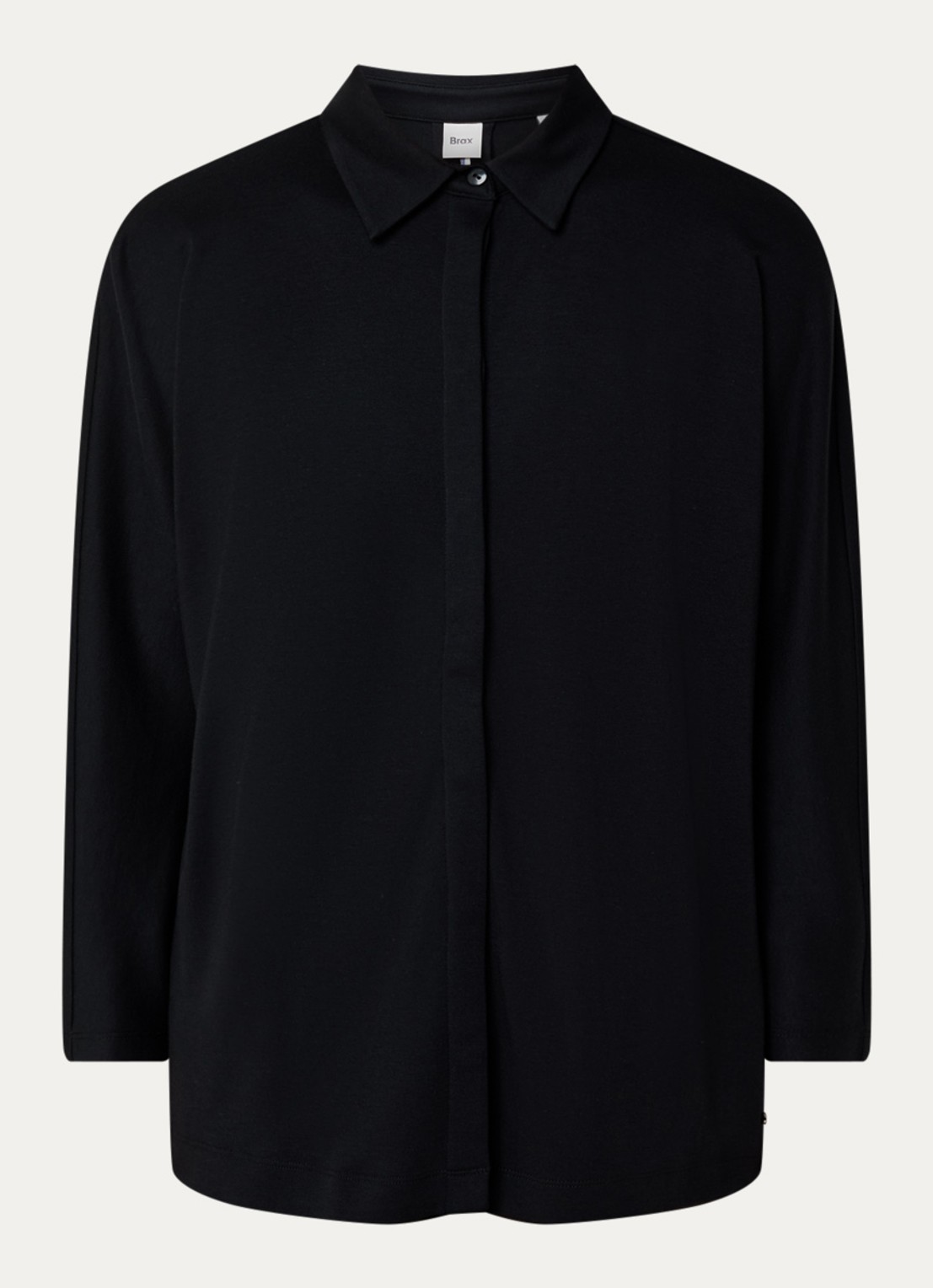 BRAX Celia blouse met stretch - voorkant 3 zwart