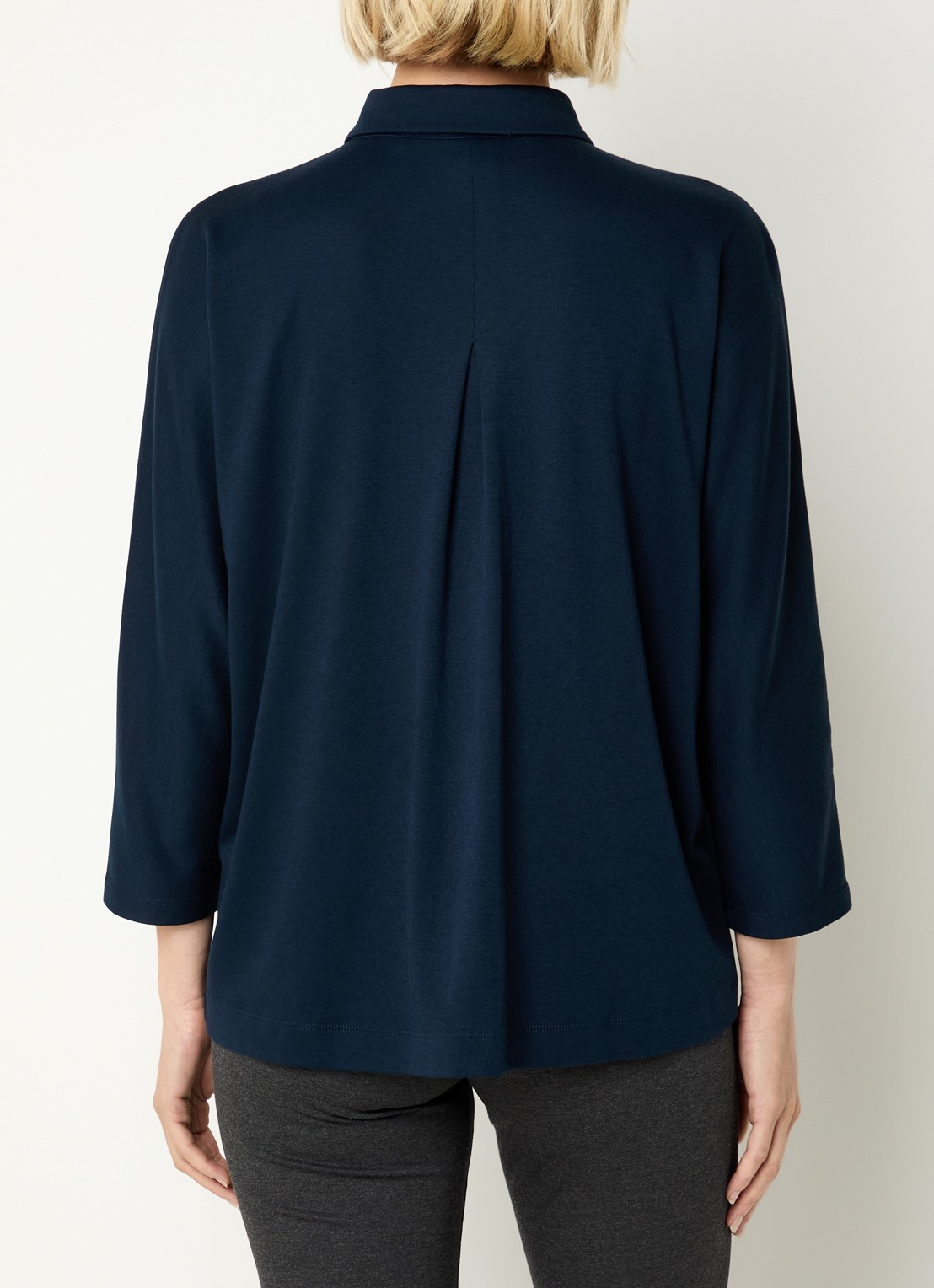 BRAX Celia blouse met stretch - achterkant 4 donkerblauw
