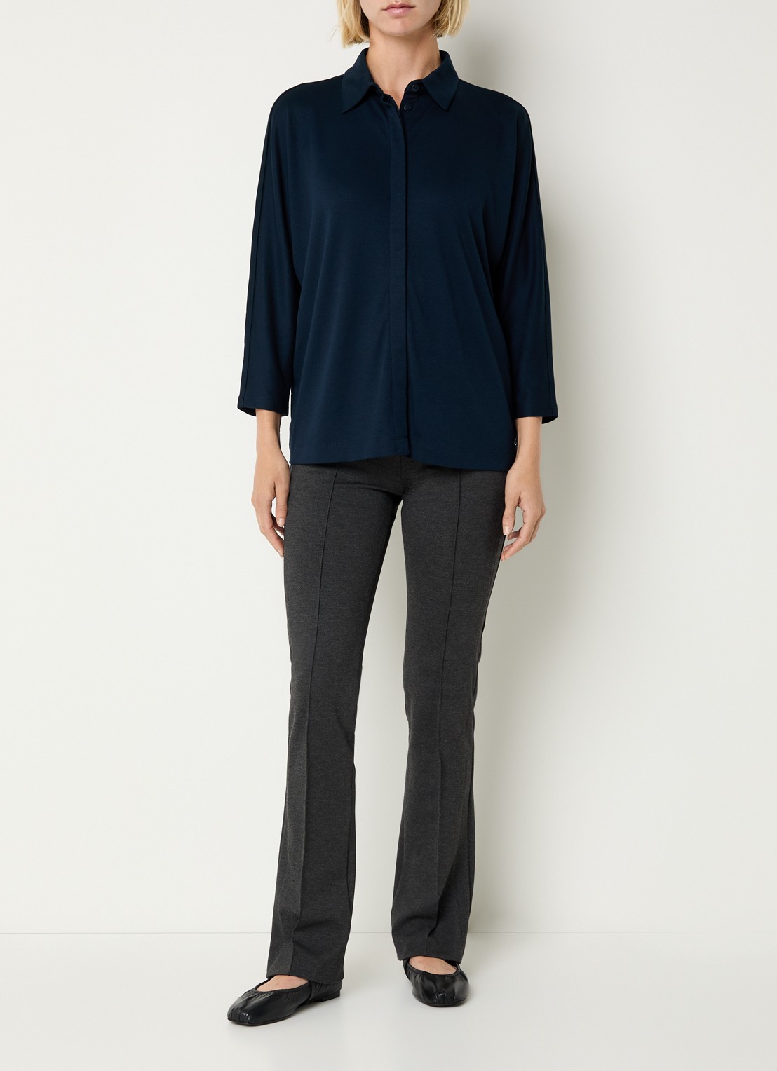 BRAX Celia blouse met stretch - voorkant 3 donkerblauw
