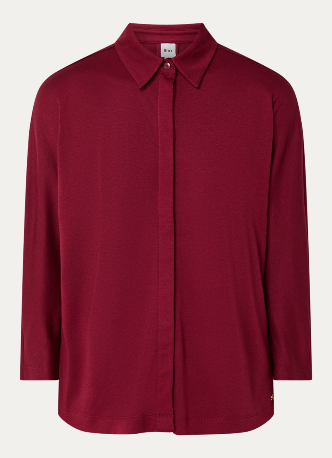 BRAX Celia blouse met stretch - voorkant 2 donkerrood