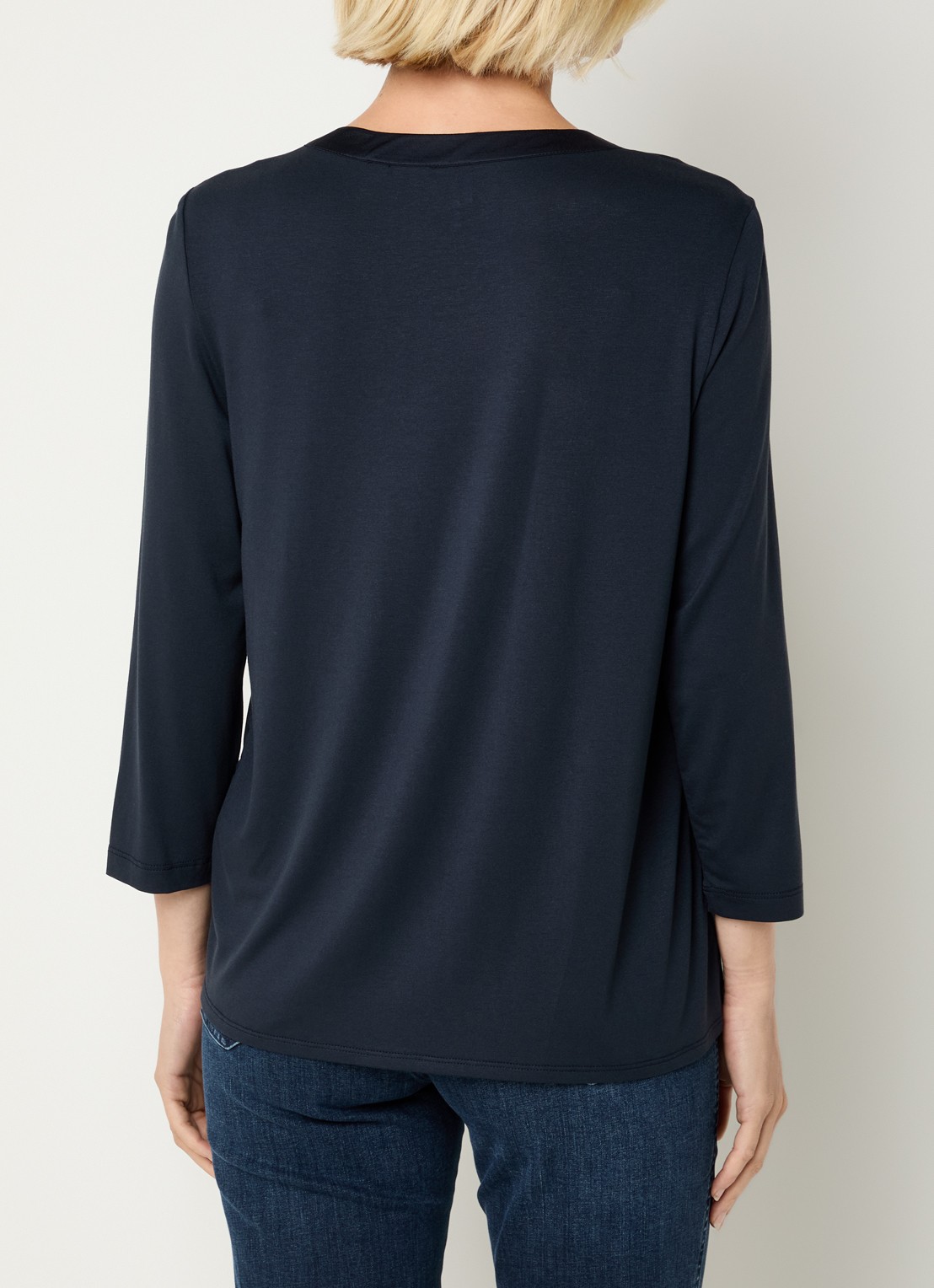 BRAX Clarisa tuniek met plooidetail  - achterkant 4 donkerblauw