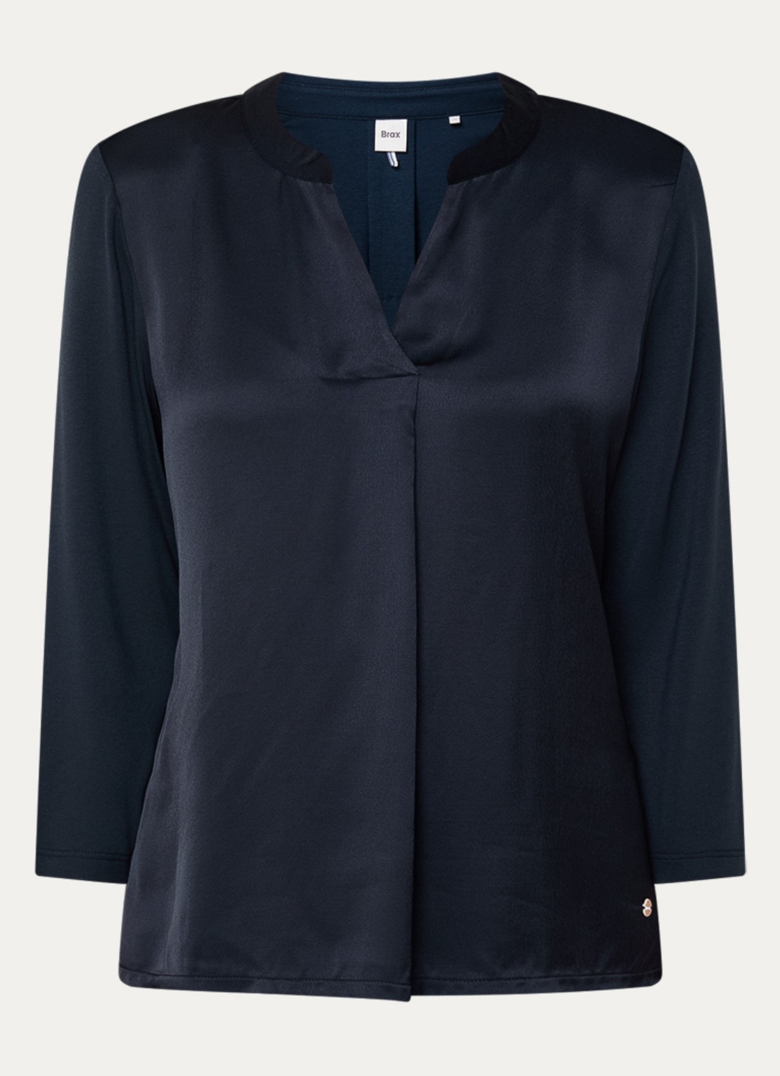 BRAX Clarisa tuniek met plooidetail  - voorkant 2 donkerblauw