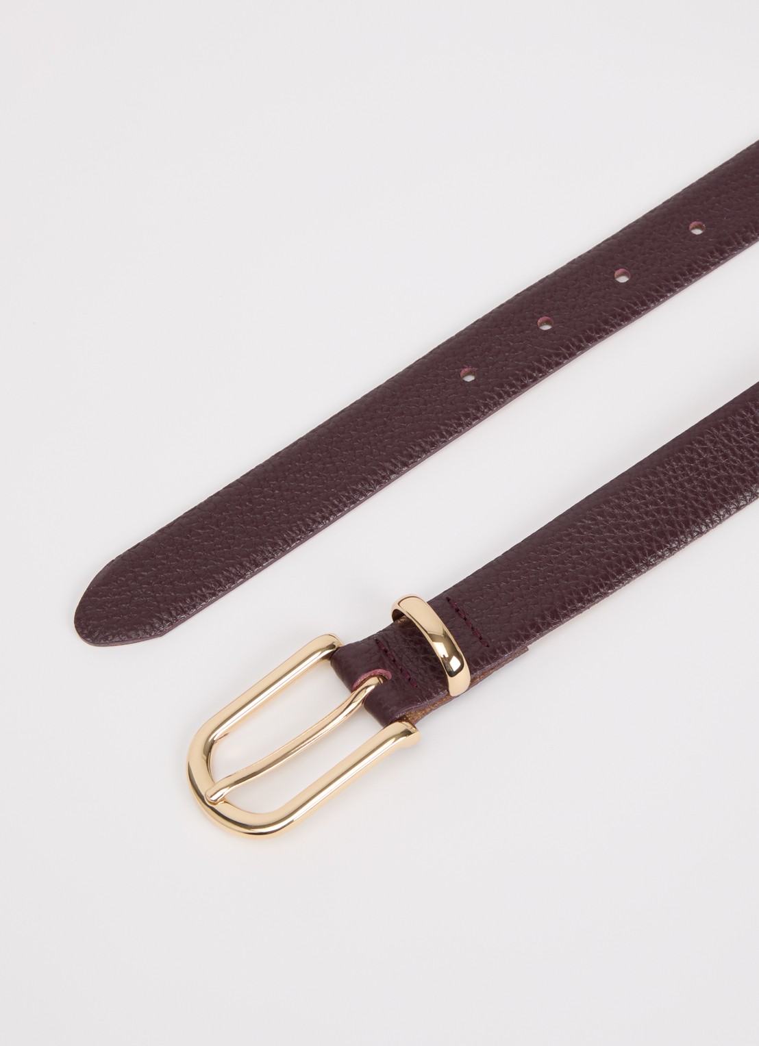 BRAX Dob riem van leer - detail aubergine