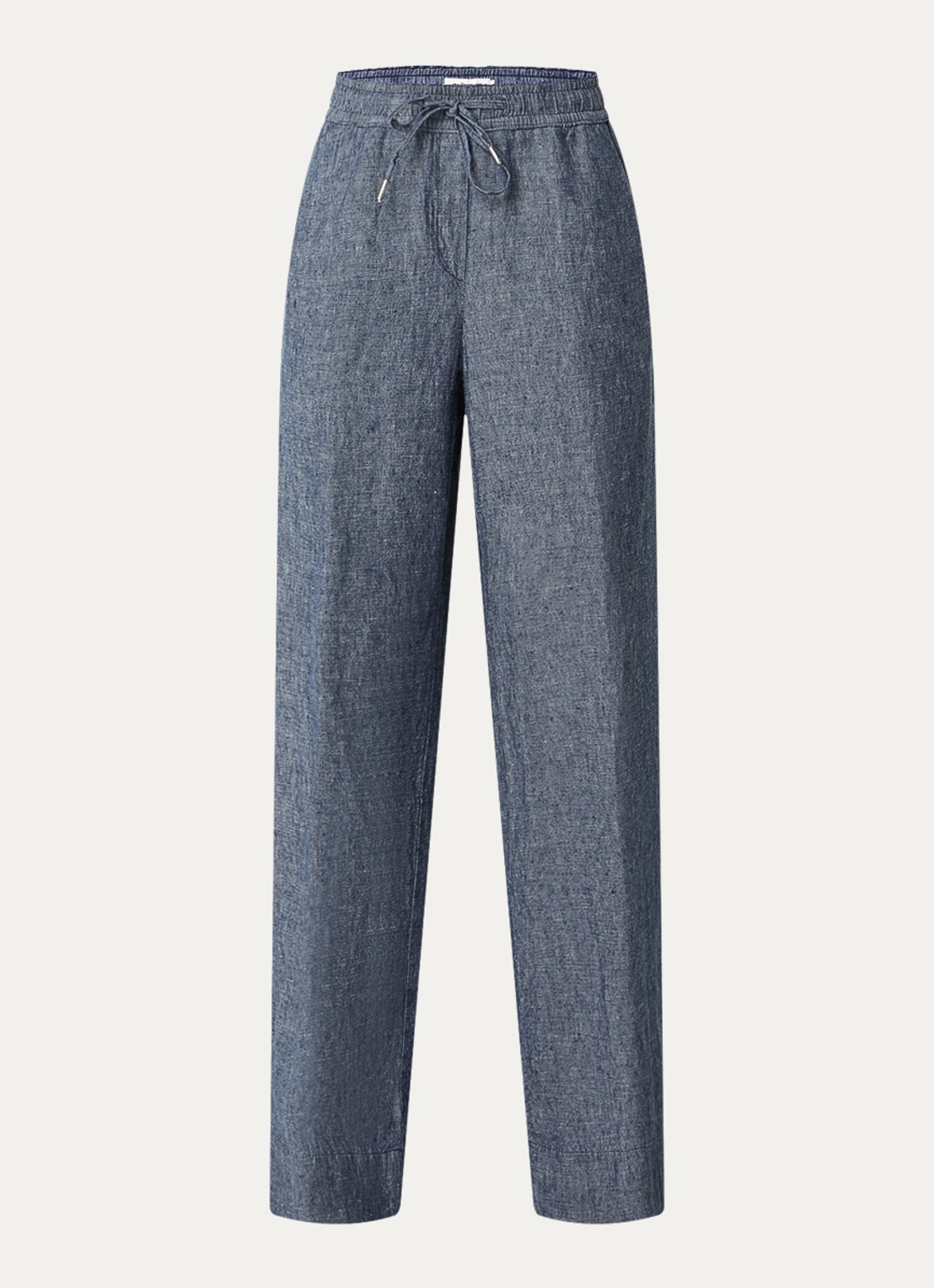 BRAX  Farina loose fit pantalon van linnen met steekzakken - voorkant indigo