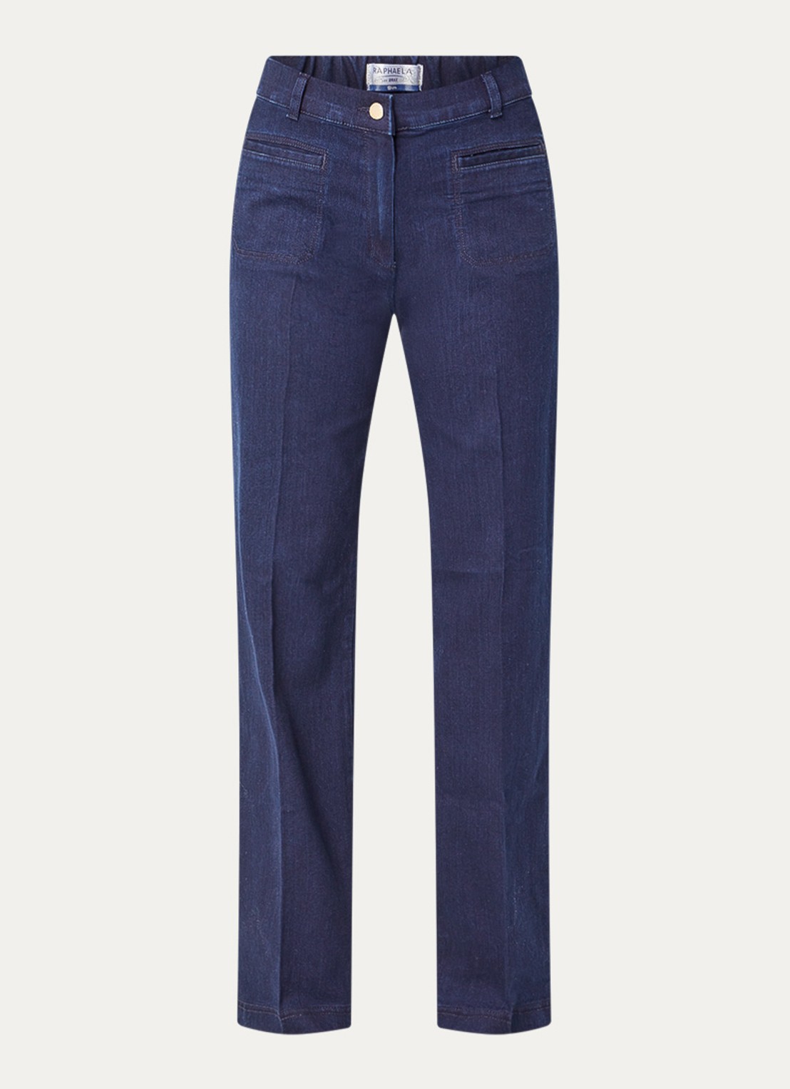 BRAX High waist straight leg jeans met donkere wassing - voorkant 3 indigo