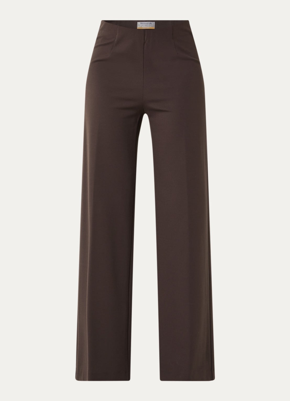 BRAX Lillyth high waist straight fit broek - voorkant 3 chocoladebruin