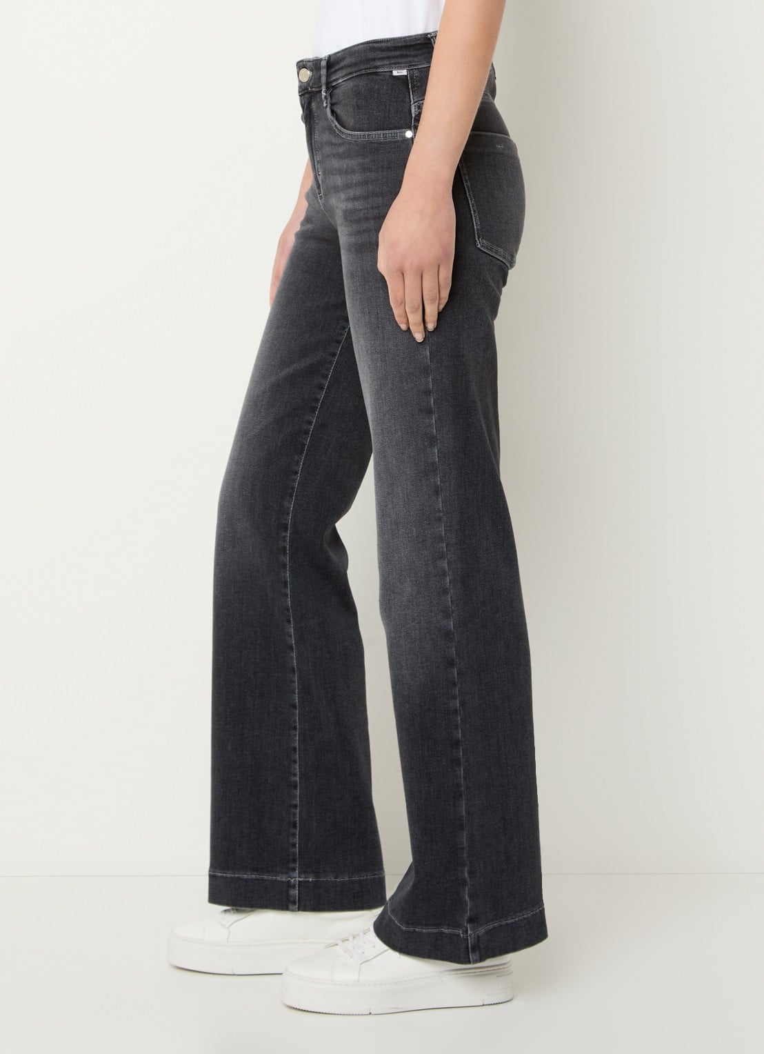 BRAX Maine high waist flared jeans met steekzakken - detail 5 zwart