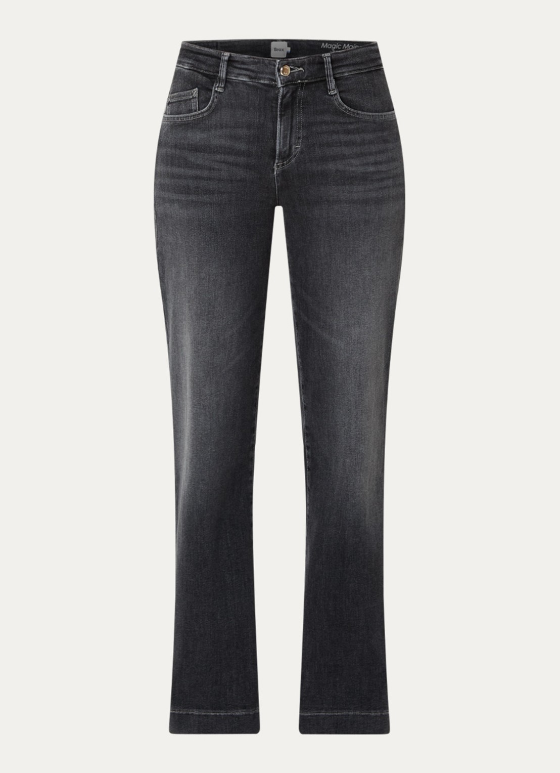 BRAX Maine high waist flared jeans met steekzakken - voorkant 2 zwart
