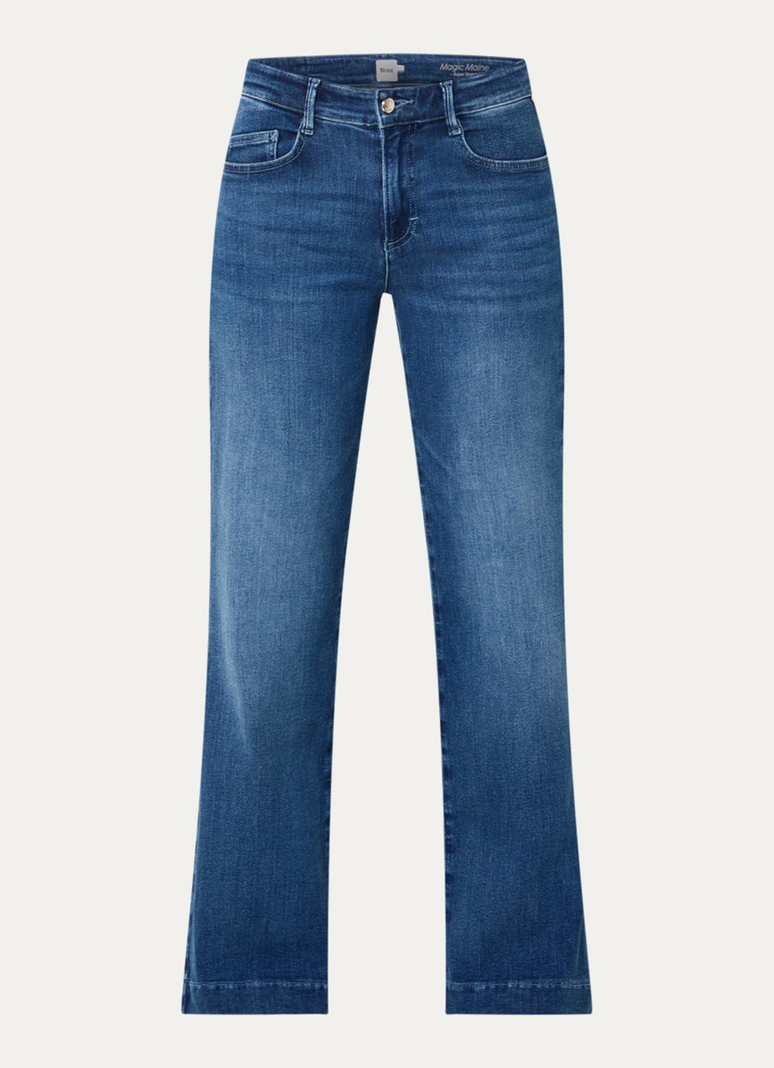 BRAX Maine high waist flared jeans met steekzakken - voorkant 2 lichtblauw