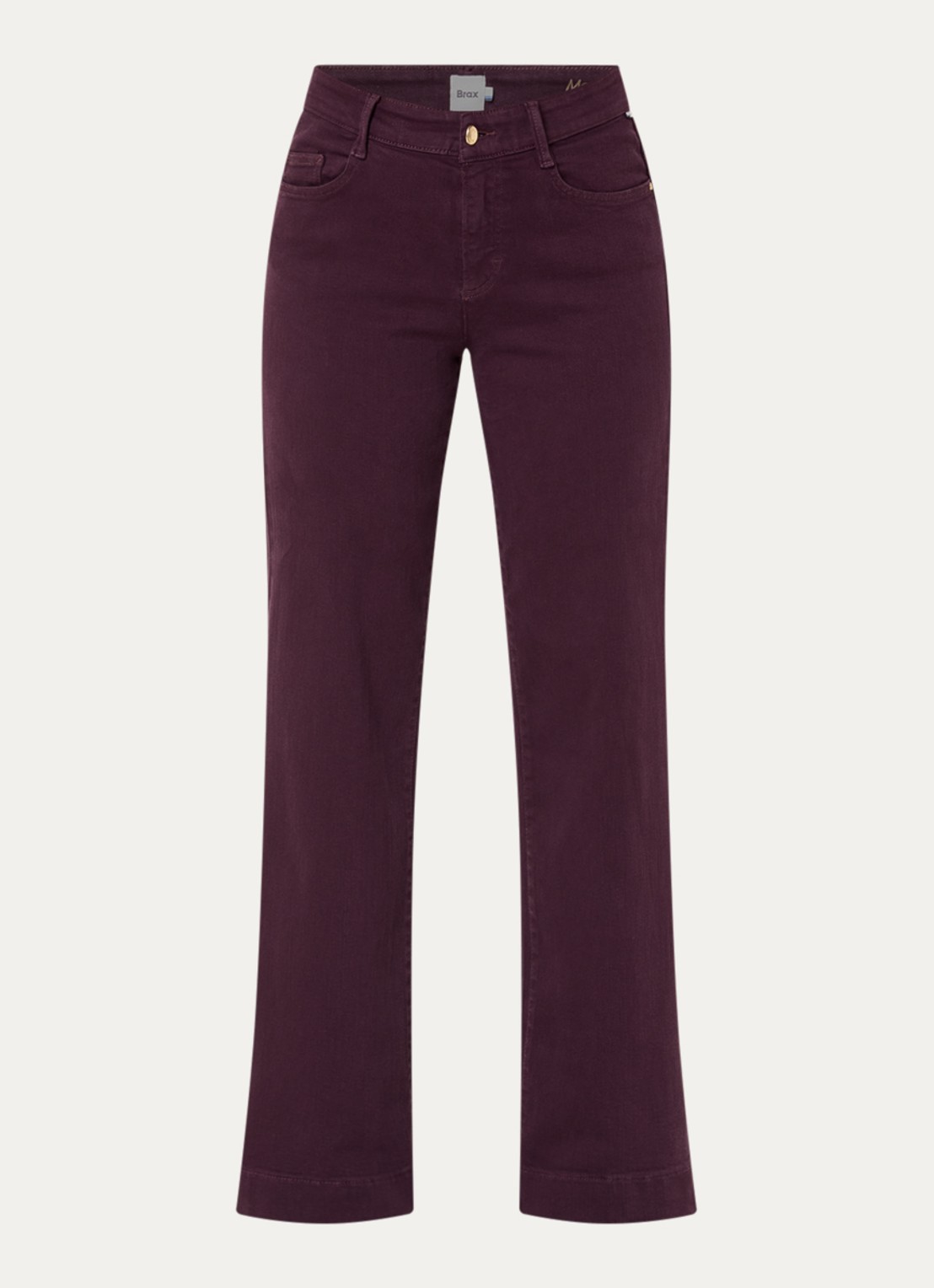 BRAX Maine high waist loose fit jeans met gekleurde wassing - voorkant 2 aubergine
