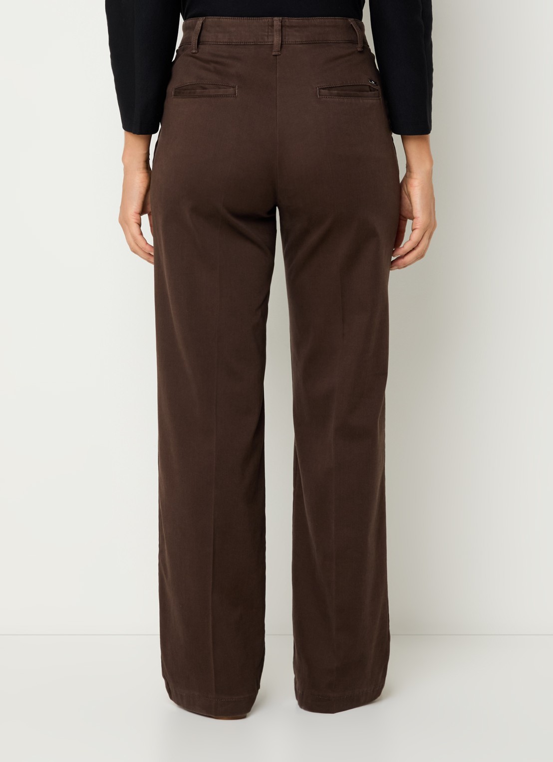 BRAX Maine high waist loose fit pantalon  - achterkant 4 donkerbruin