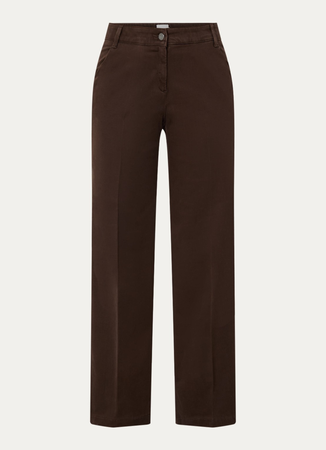 BRAX Maine high waist loose fit pantalon  - voorkant 2 donkerbruin