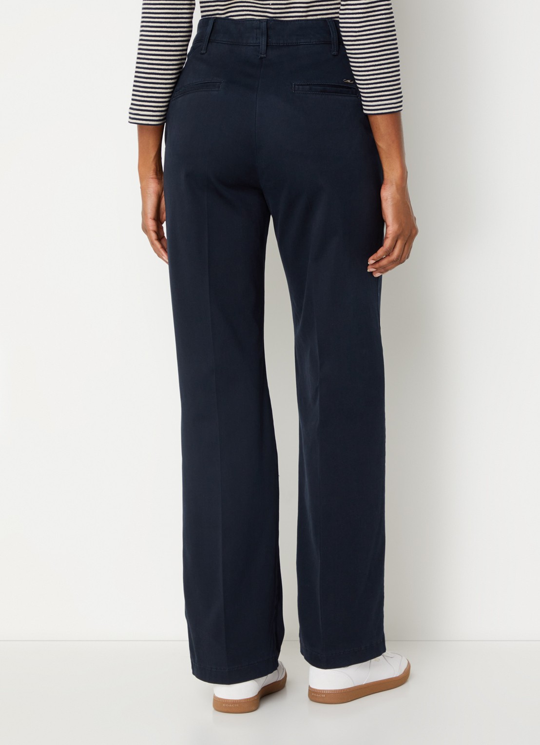 BRAX Maine high waist loose fit pantalon  - achterkant donkerblauw