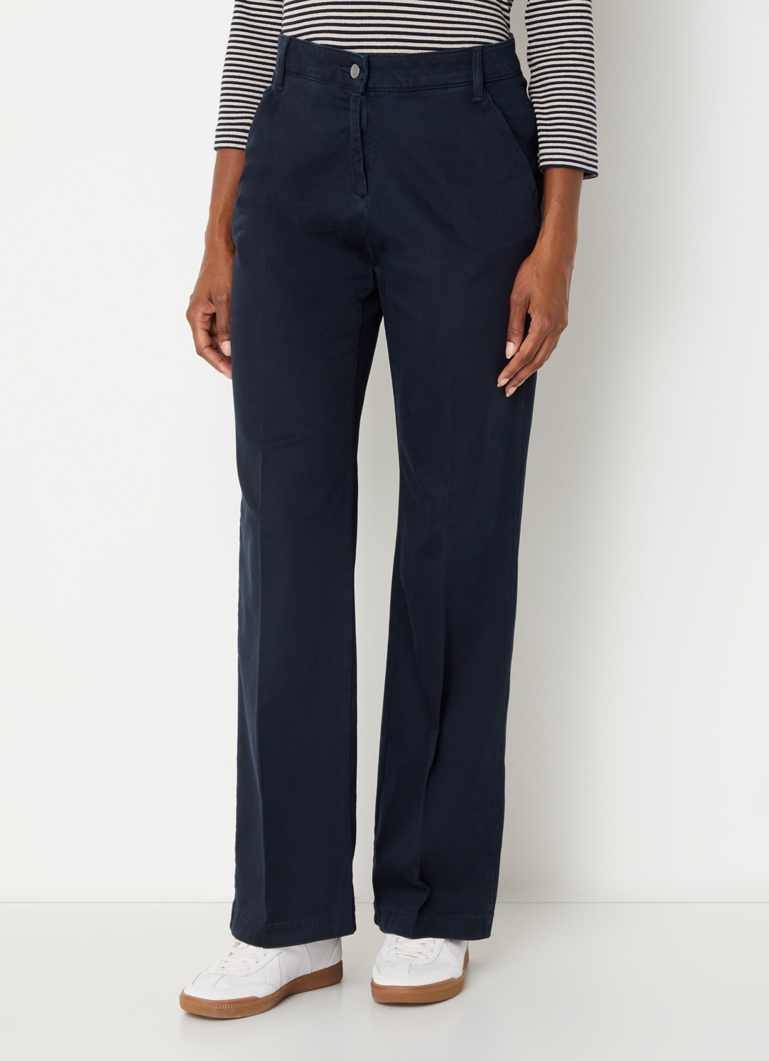 BRAX Maine high waist loose fit pantalon  - detail 2 donkerblauw