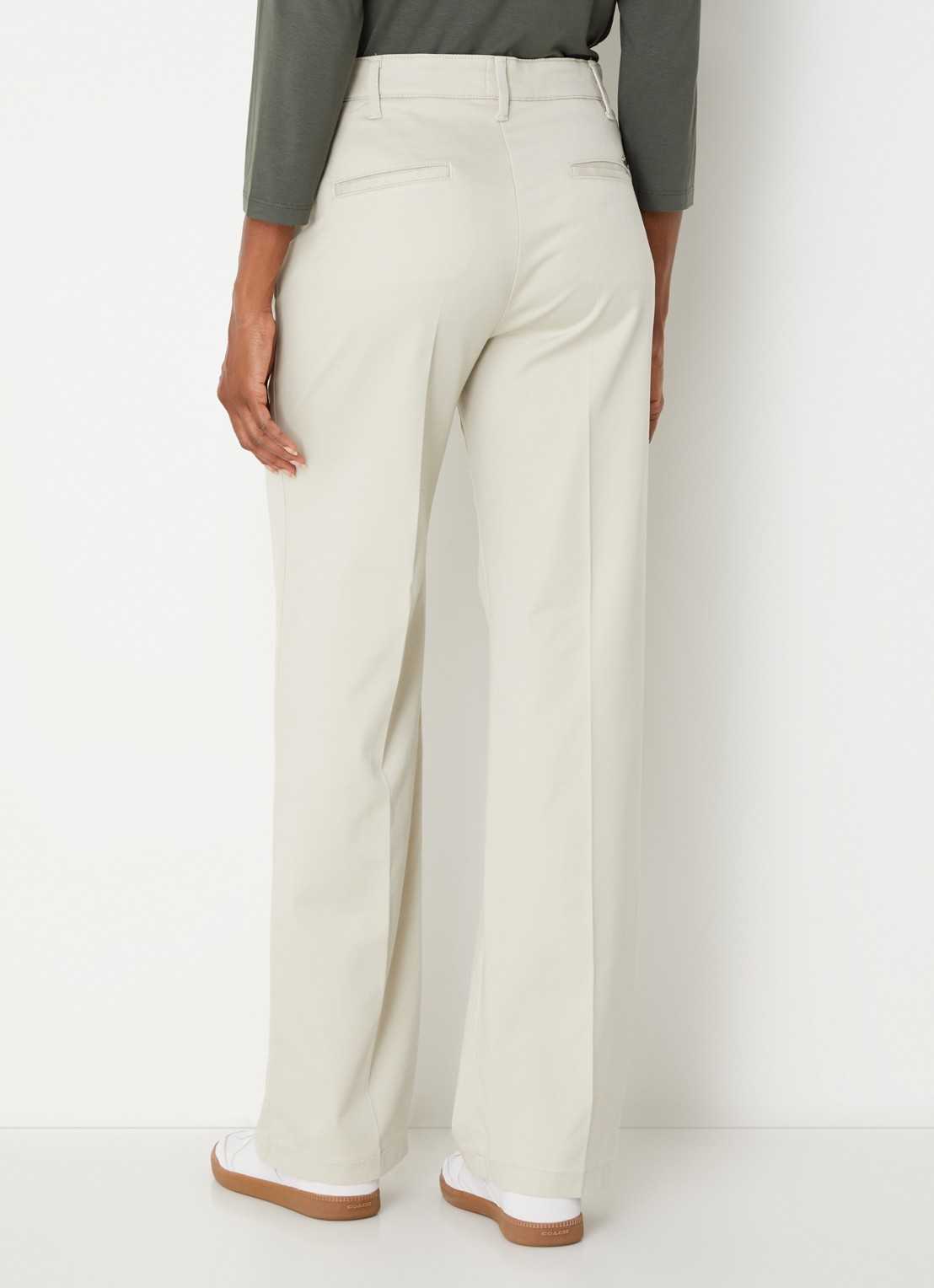 BRAX Maine high waist loose fit pantalon  - achterkant 2 beige