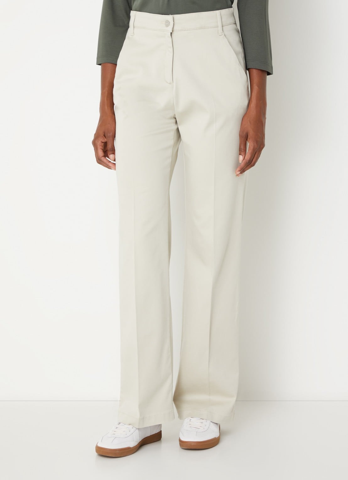 BRAX Maine high waist loose fit pantalon  - detail beige