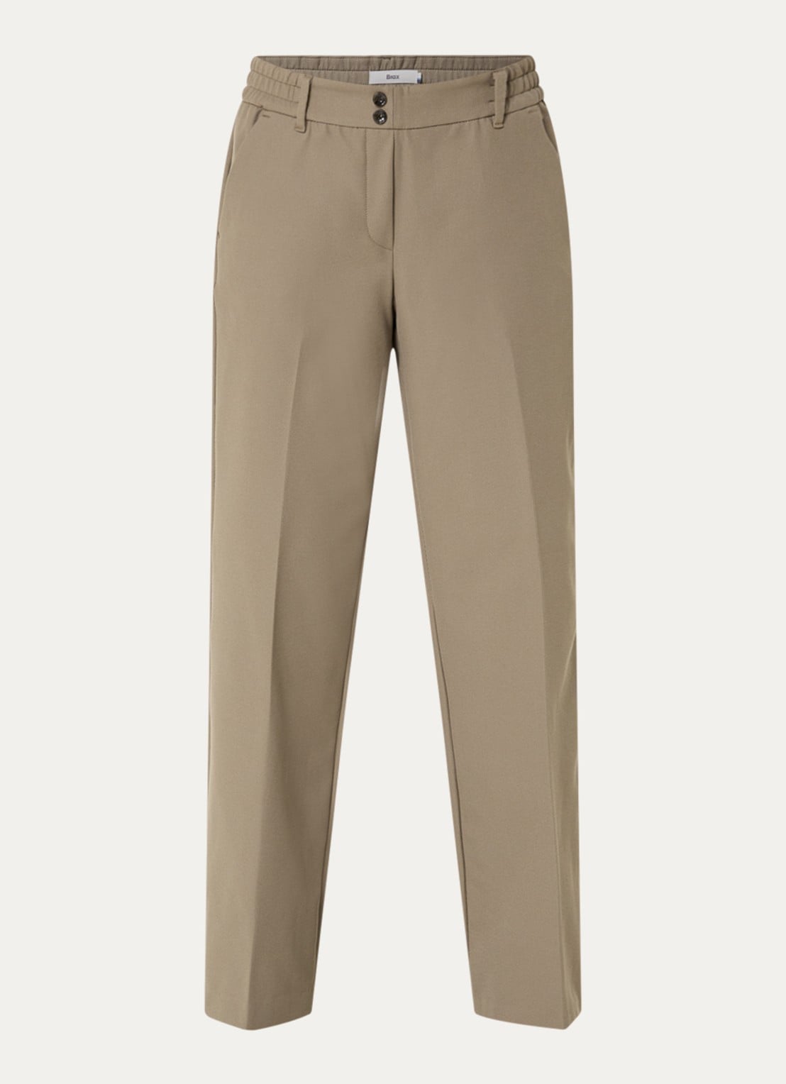 BRAX Maine high waist slim fit pantalon met steekzakken - voorkant 2 beige