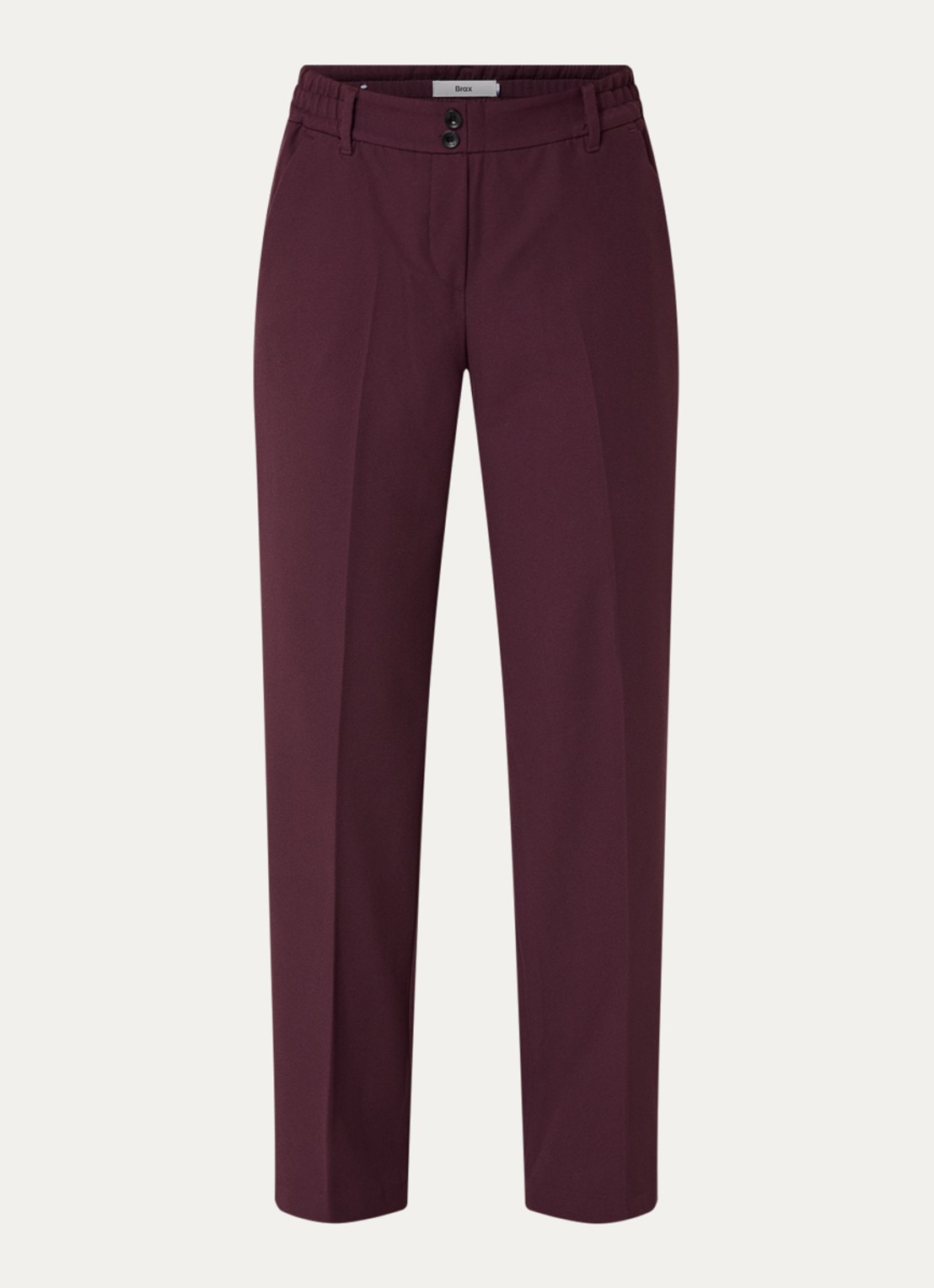BRAX Maine high waist slim fit pantalon met steekzakken - voorkant 3 bordeauxrood