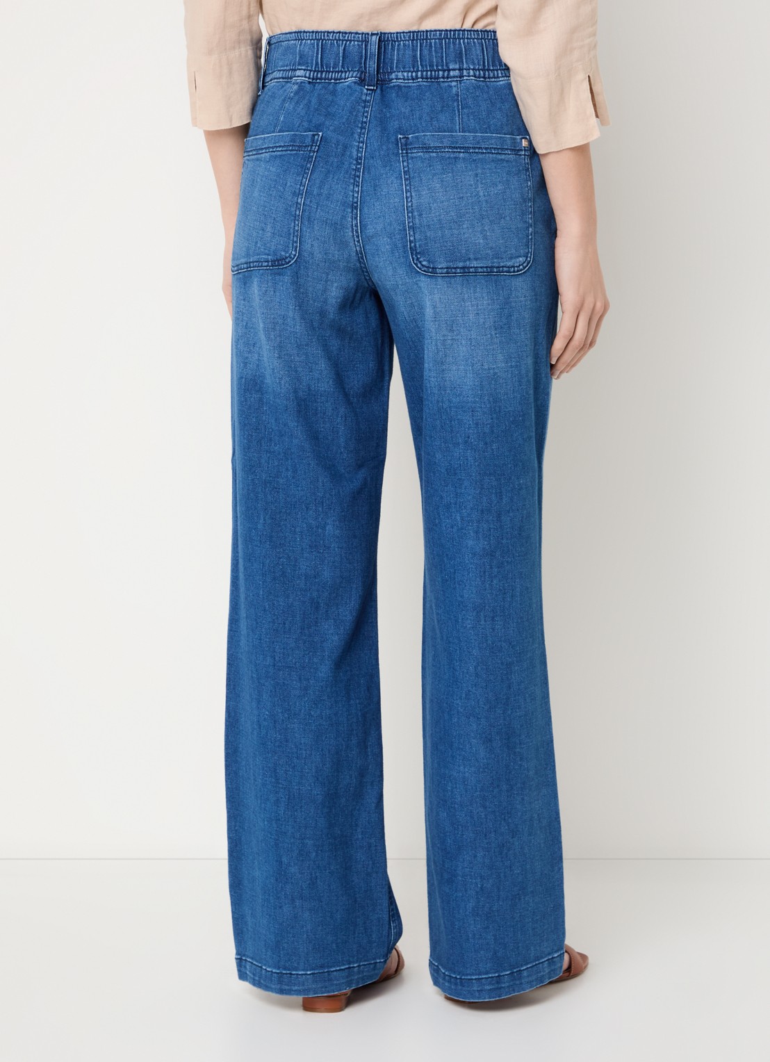 BRAX Maine high waist straight fit jeans met steekzakken  - achterkant 2 donkerblauw