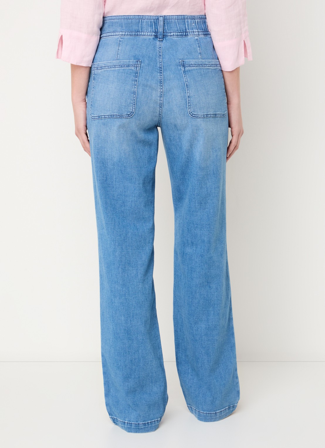 BRAX Maine high waist straight fit jeans met steekzakken  - achterkant 2 indigo