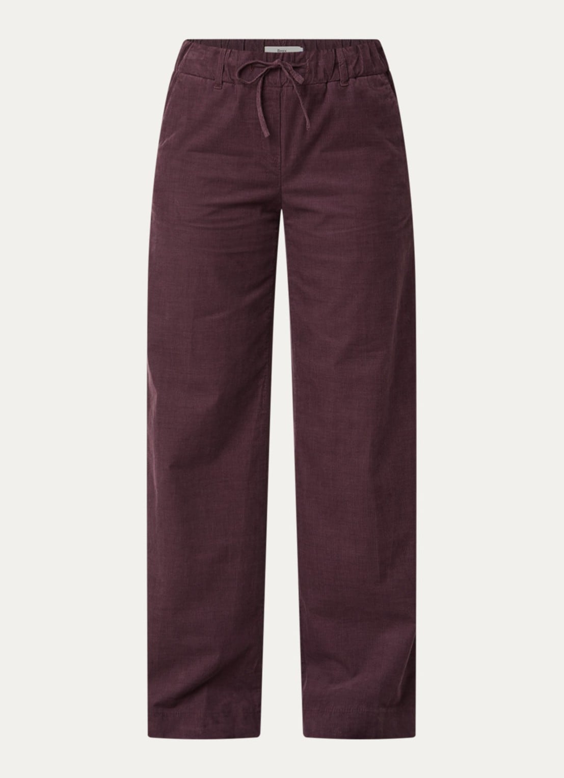 BRAX Maine mid waist straight fit broek van corduroy - voorkant 3 aubergine