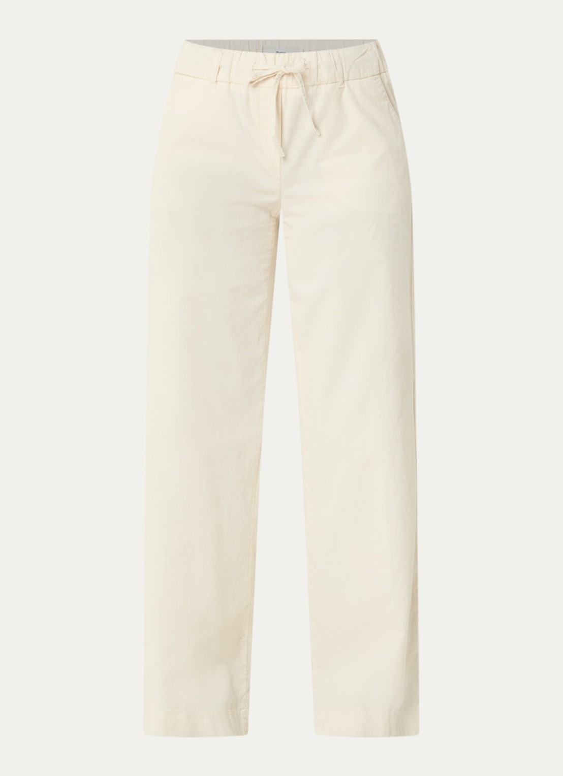 BRAX Maine mid waist straight fit broek van corduroy - voorkant gebroken wit