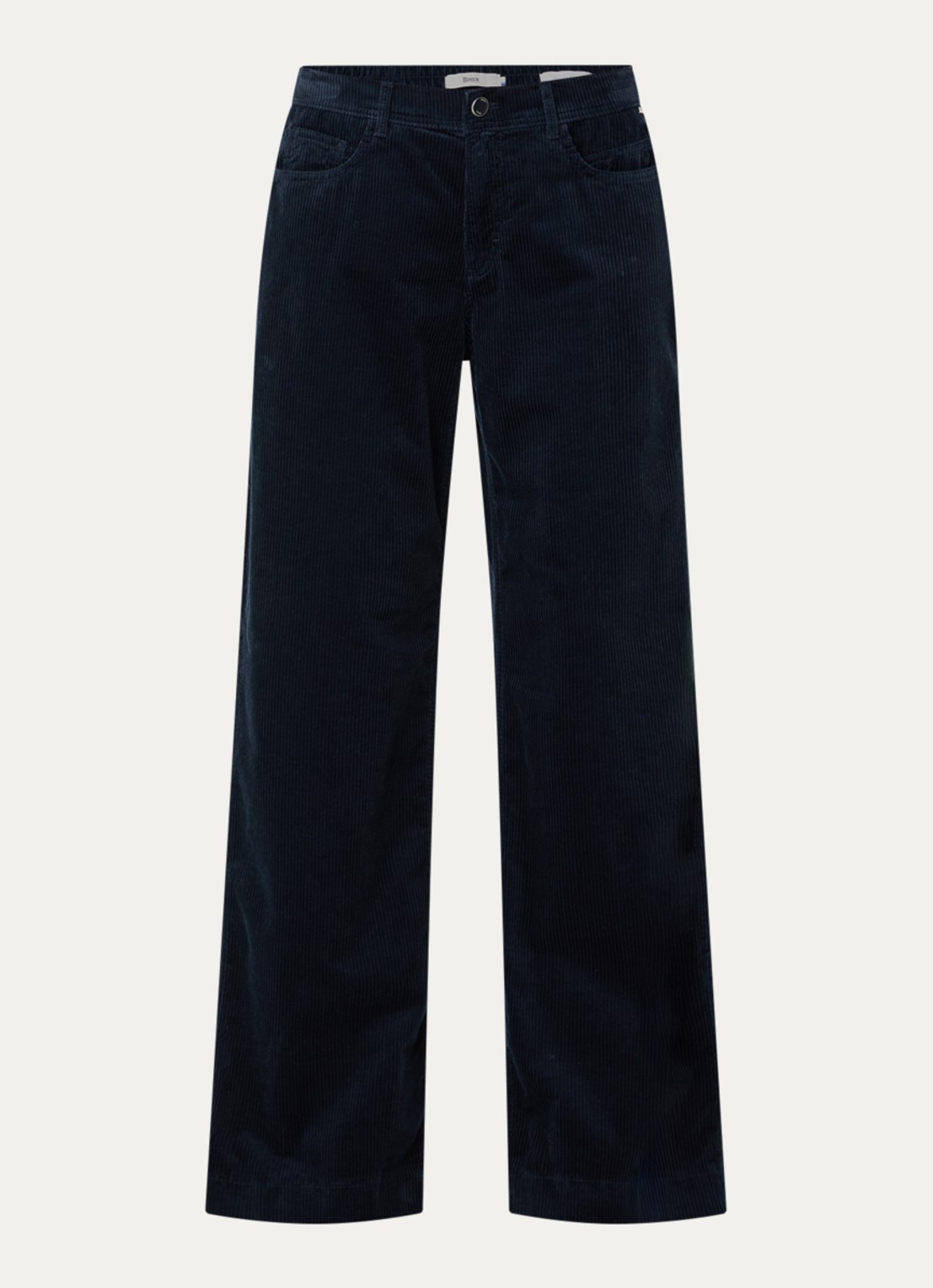 BRAX Maine mid waist straight fit broek van corduroy - voorkant 4 donkerblauw