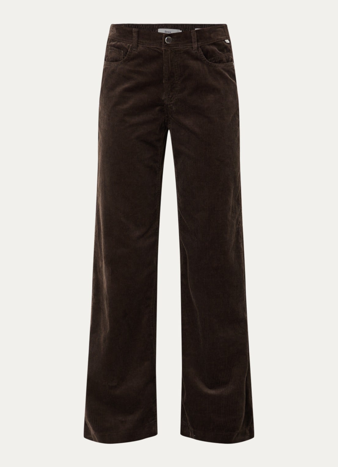 BRAX Maine mid waist straight fit broek van corduroy - voorkant 3 bruin