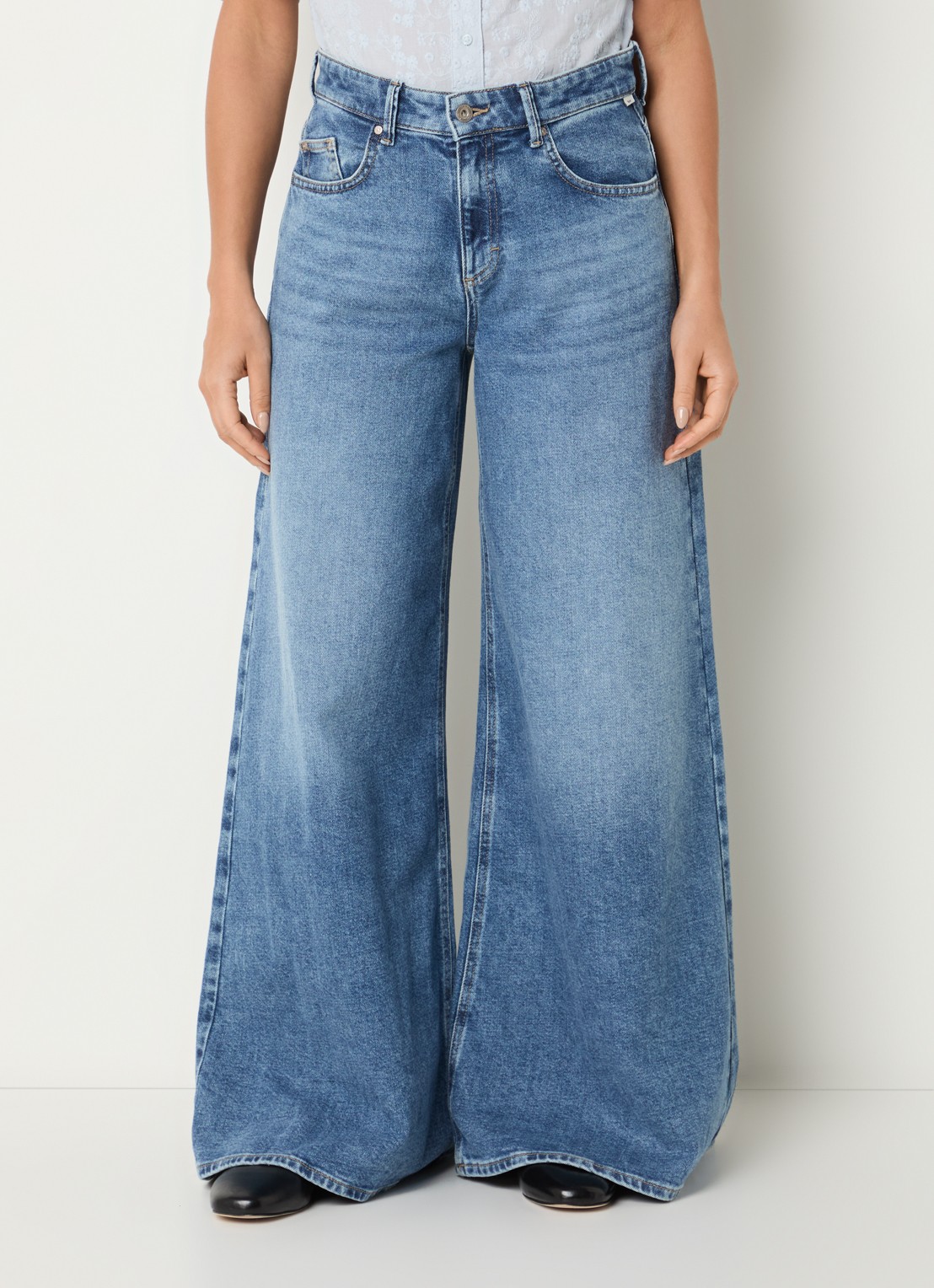 BRAX March high waist wide leg jeans met steekzakken - detail 4 indigo