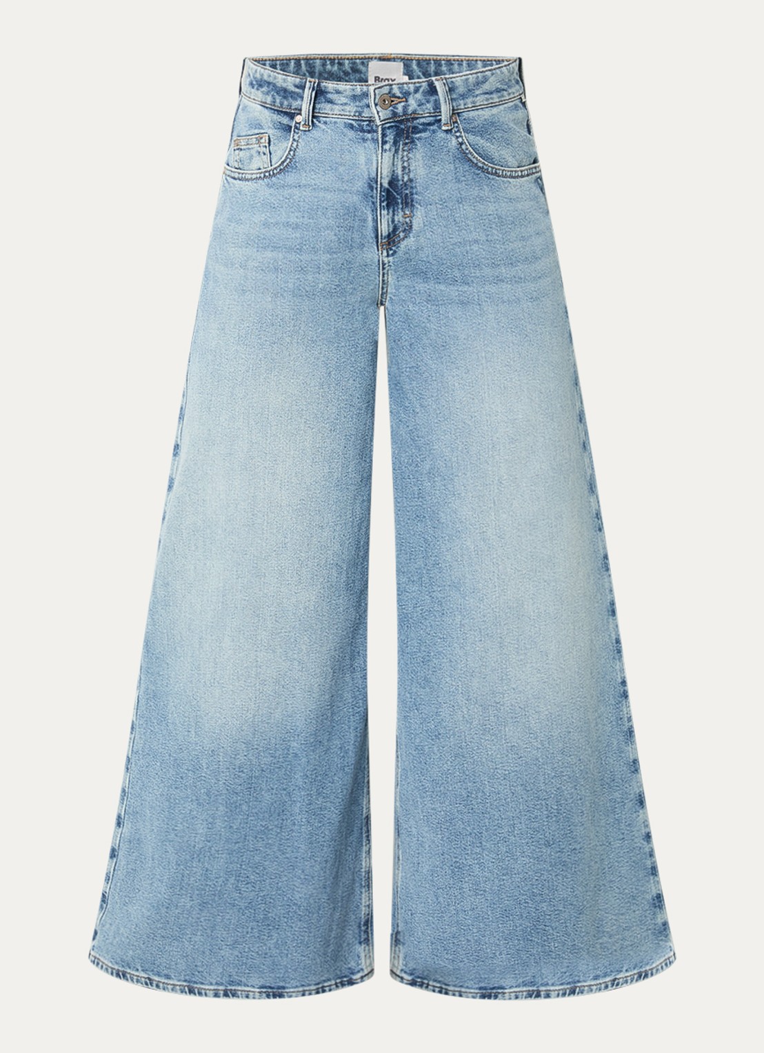 BRAX March high waist wide leg jeans met steekzakken - voorkant 4 lichtblauw