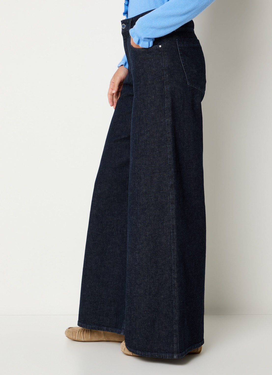 BRAX March high waist wide leg jeans met steekzakken - detail 2 indigo