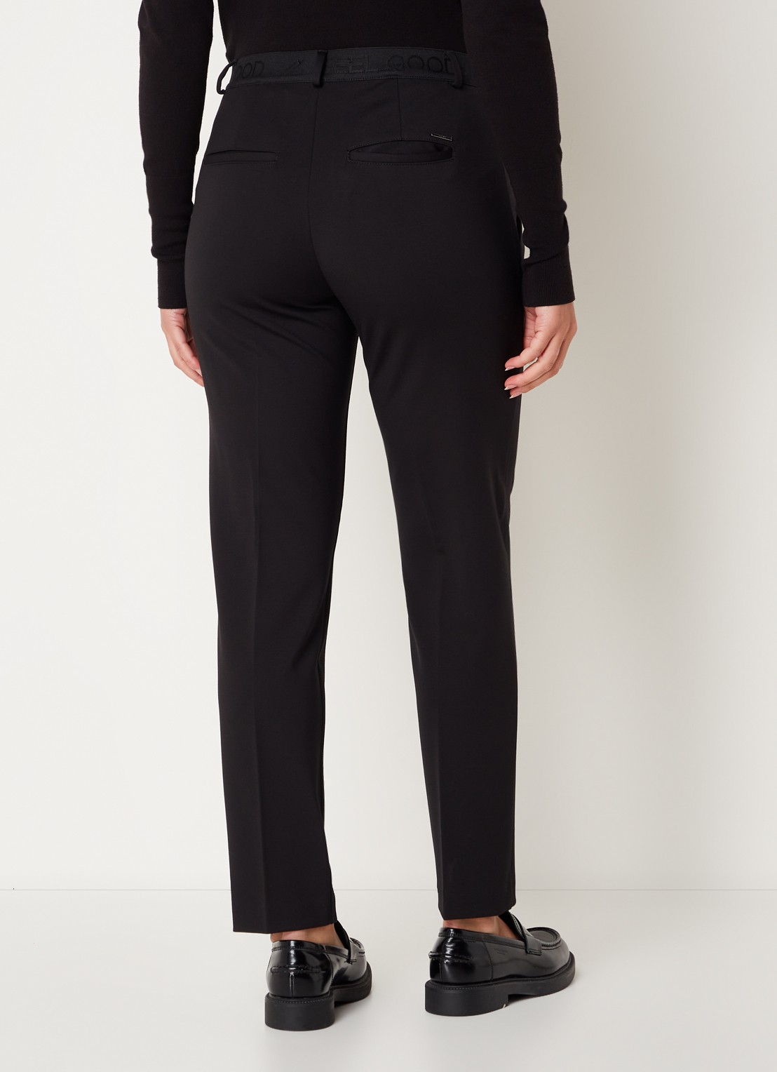 BRAX Maron mid waist cropped regular fit chino met steekzakken - achterkant 4 zwart