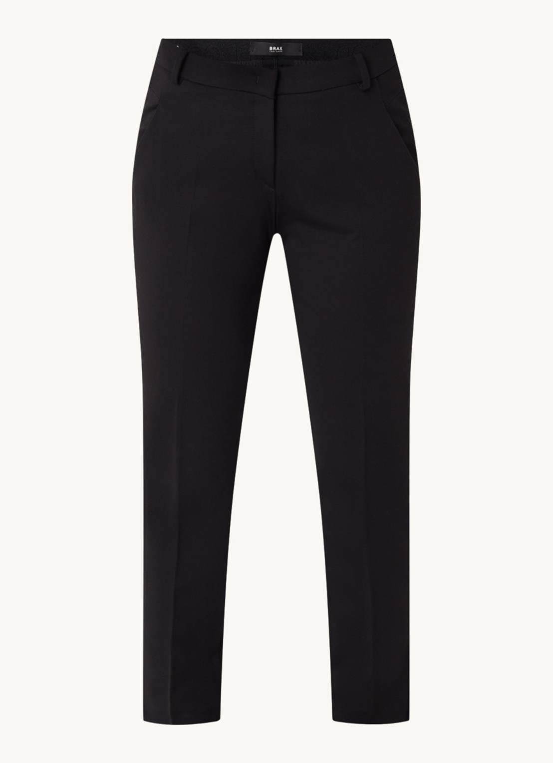 BRAX Maron mid waist cropped regular fit chino met steekzakken - voorkant 2 zwart