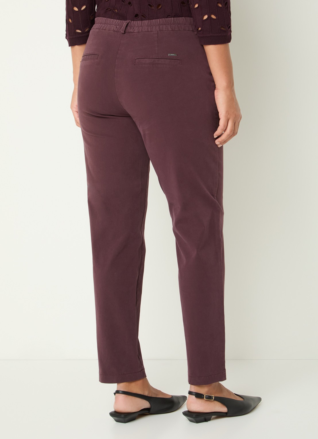 BRAX Maron mid waist slim fit broek met steekzakken - achterkant 4 koper