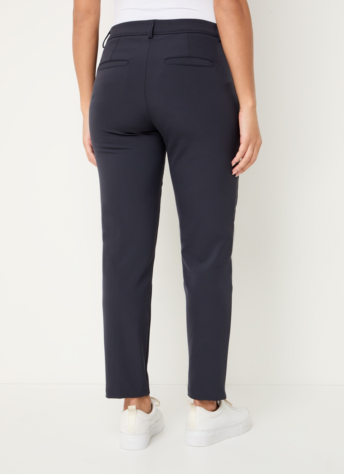 BRAX Maron mid waist slim fit chino met stretch - achterkant 3 donkerblauw