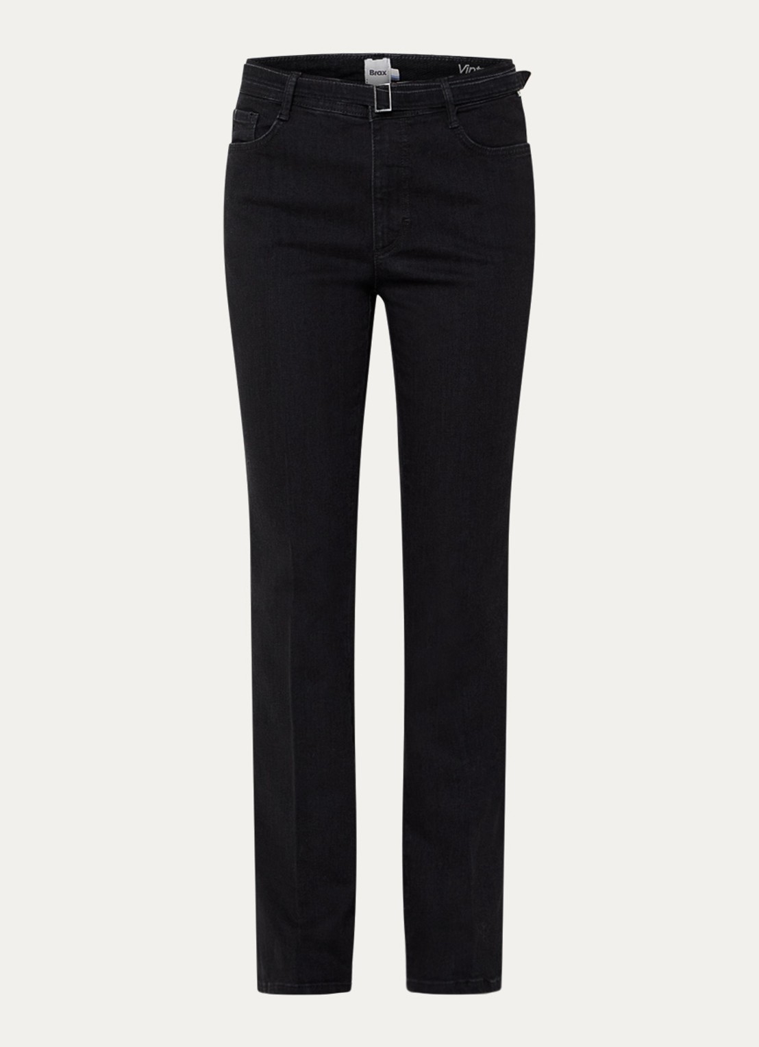 BRAX Mary high waist bootcut jeans met ceintuur - voorkant zwart