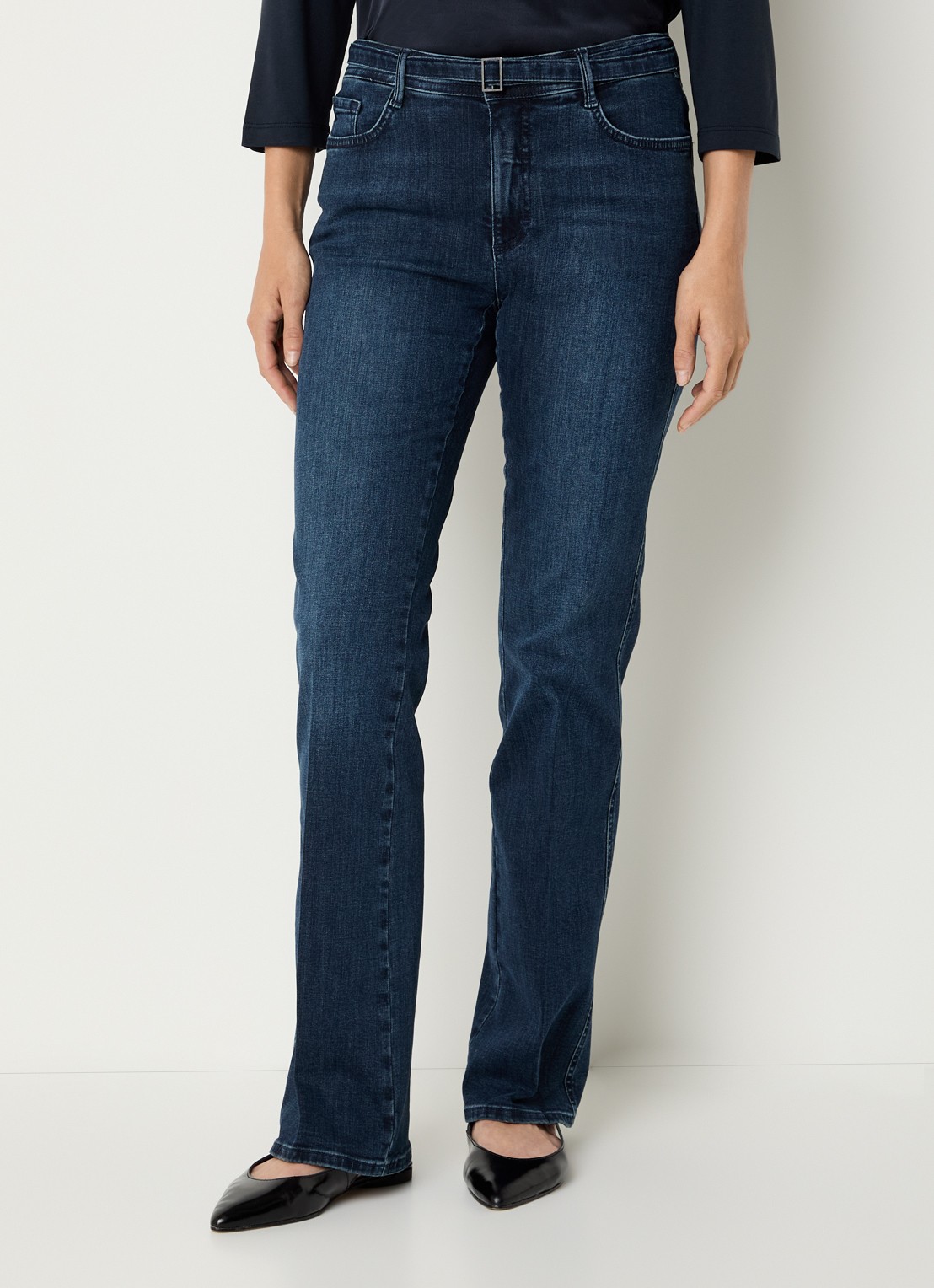 BRAX Mary high waist bootcut jeans met ceintuur - detail 2 indigo