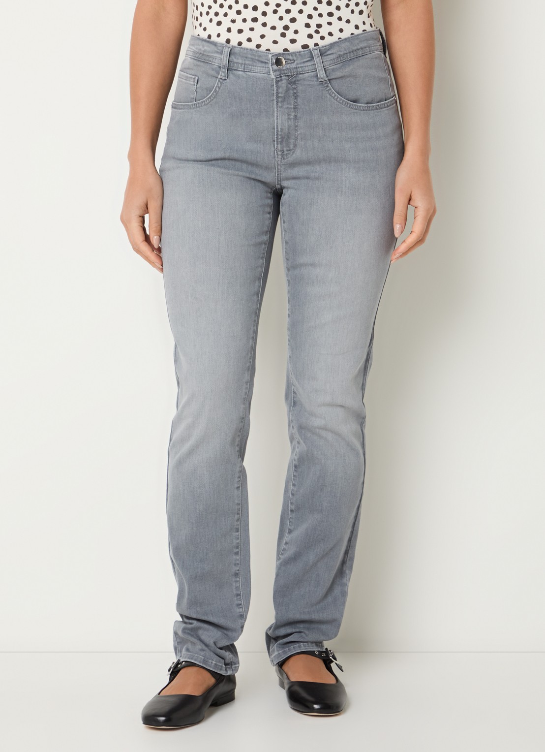 BRAX Mary high waist skinny fit jeans met steekzakken - detail 3 grijs
