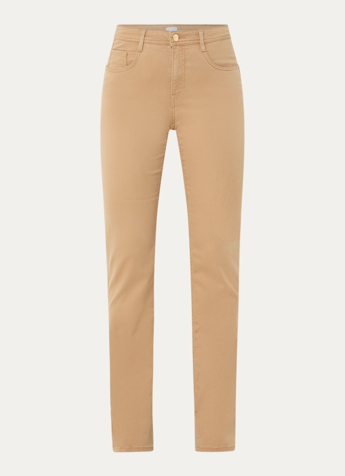 BRAX Mary high waist slim fit chino met steekzakken - voorkant beige