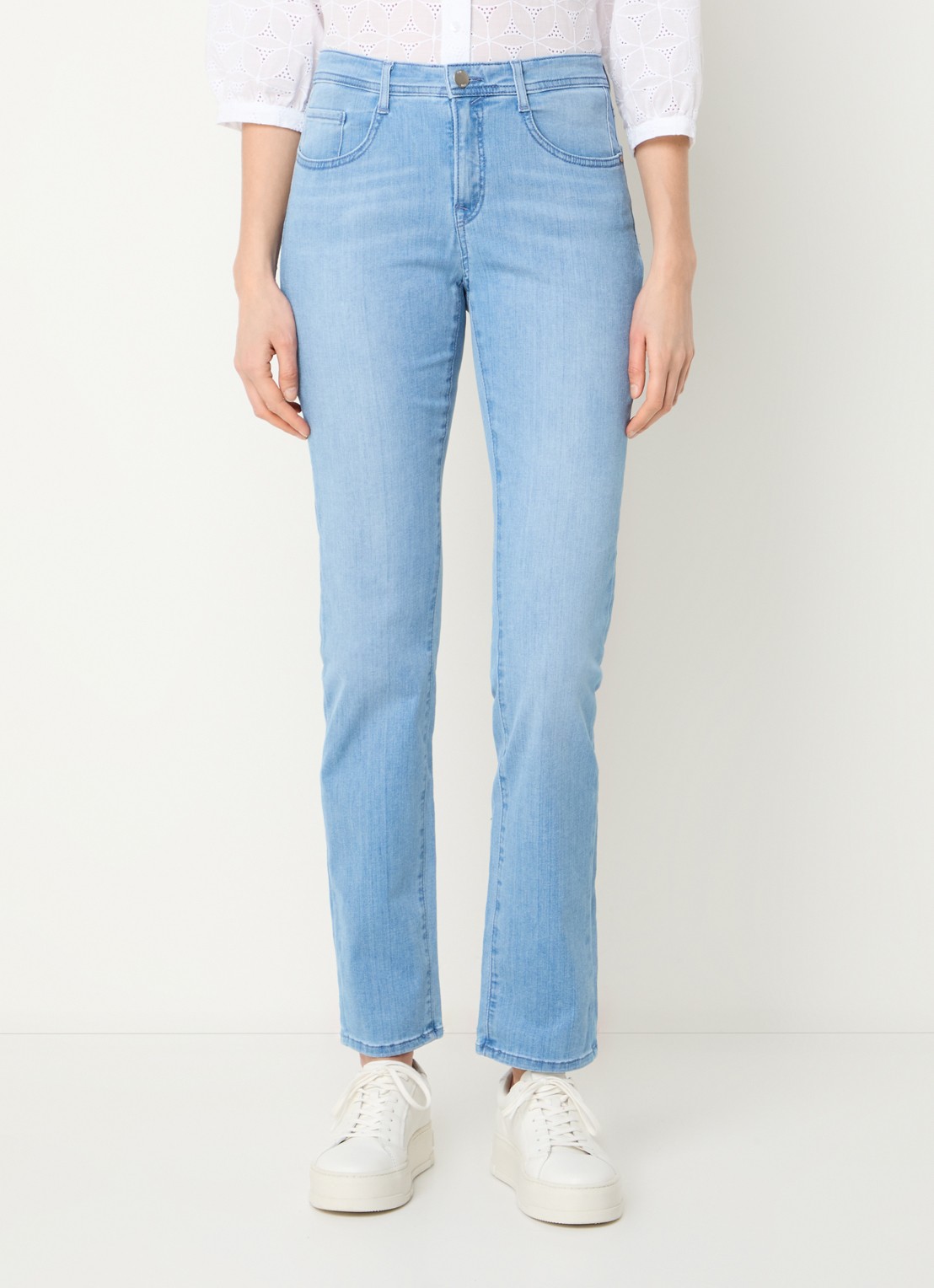 BRAX Mary high waist slim fit jeans met steekzakken - detail 3 lichtblauw